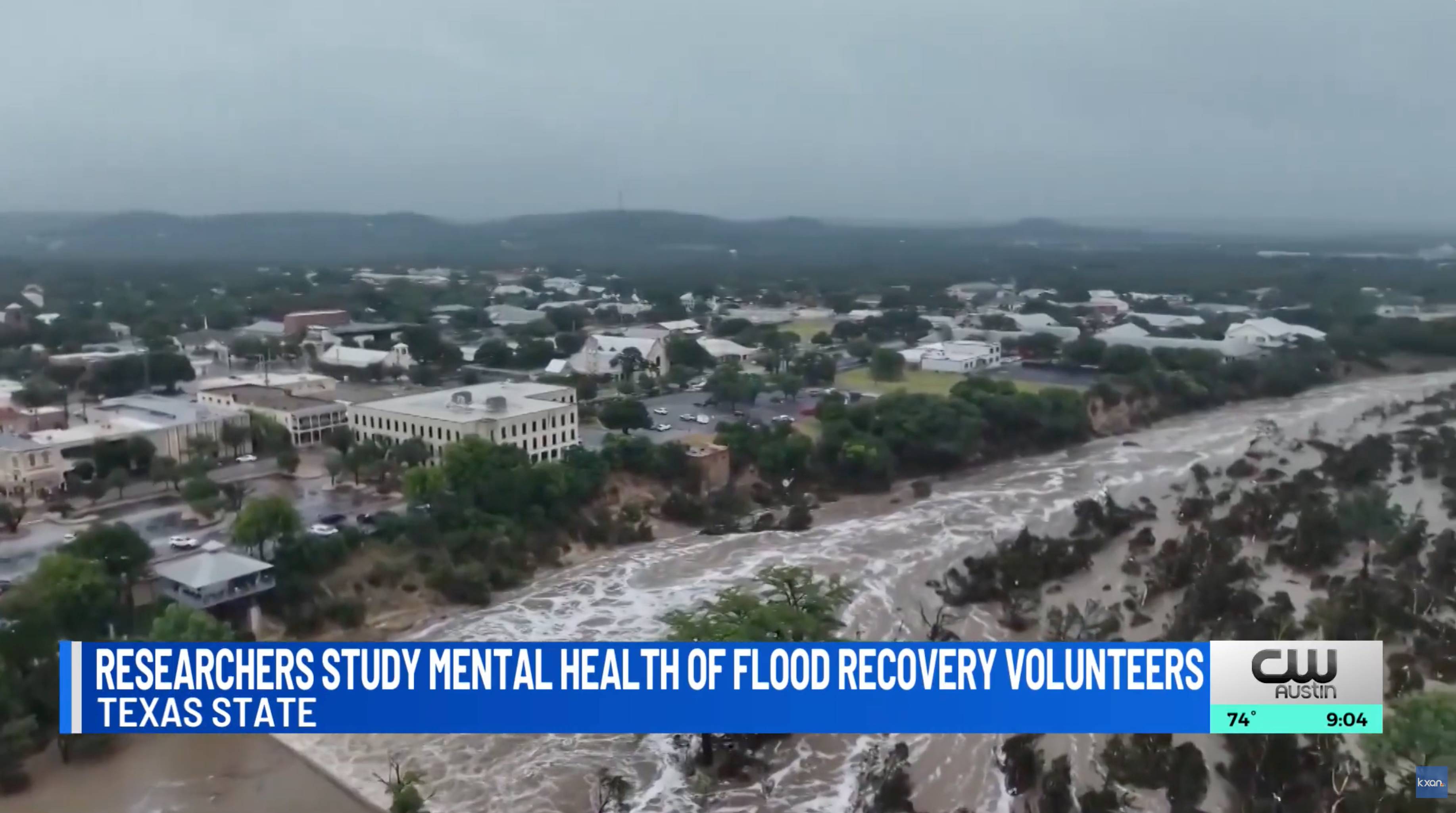Arial view of flooding in Central Texas