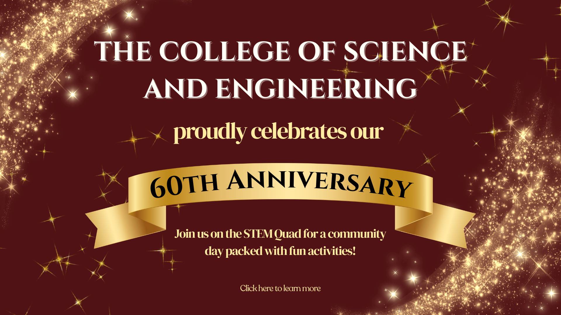 A banner of 60th Anniversary Celebration