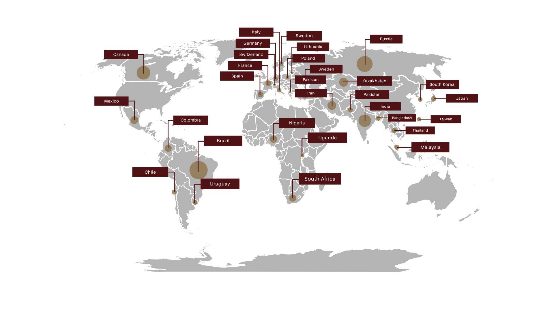 map of where our scholars are from at TXST