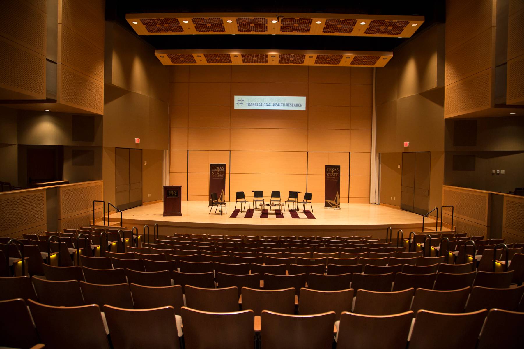 The interior of The Performing Arts Center 