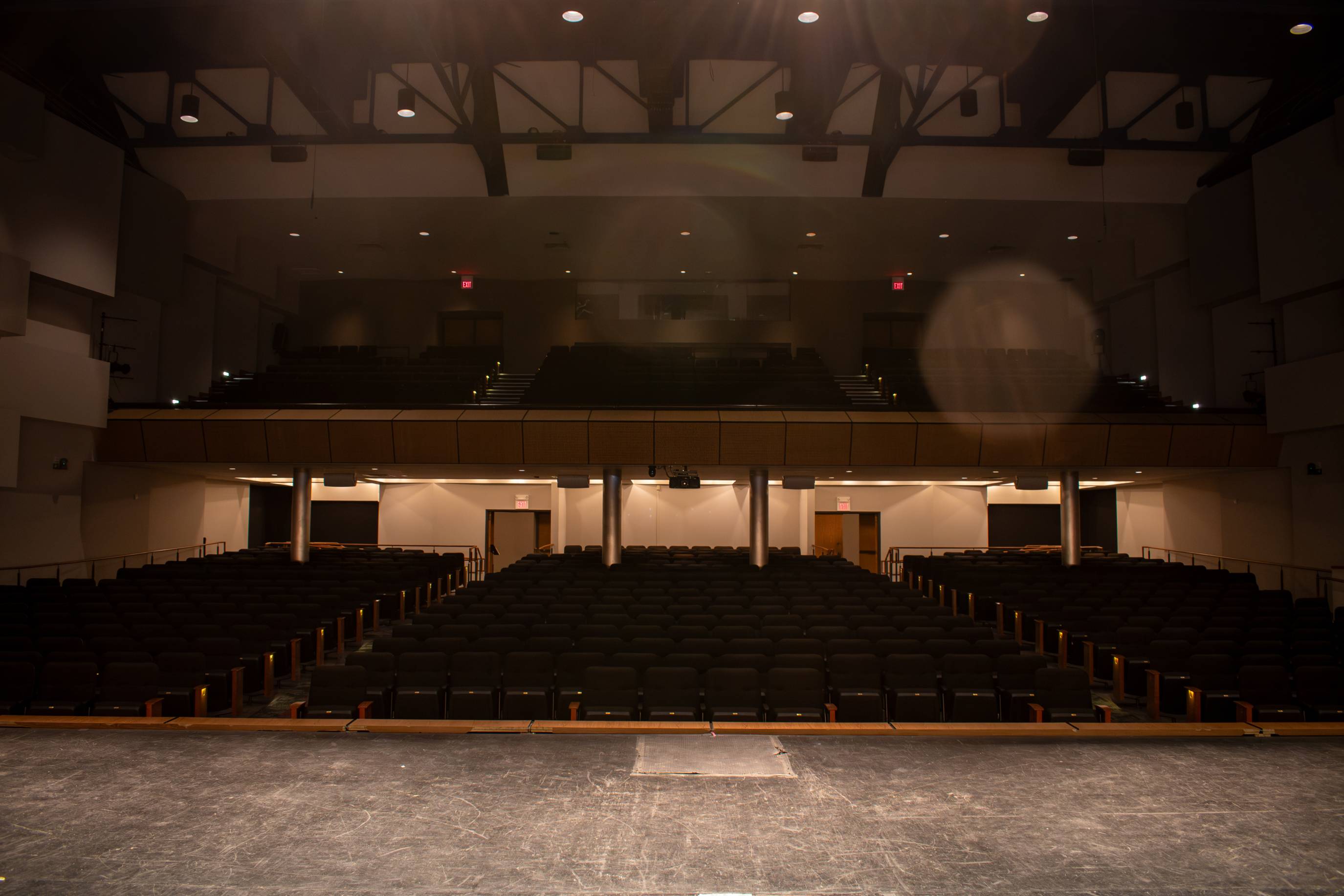 A photo of Evans Auditorium on stage
