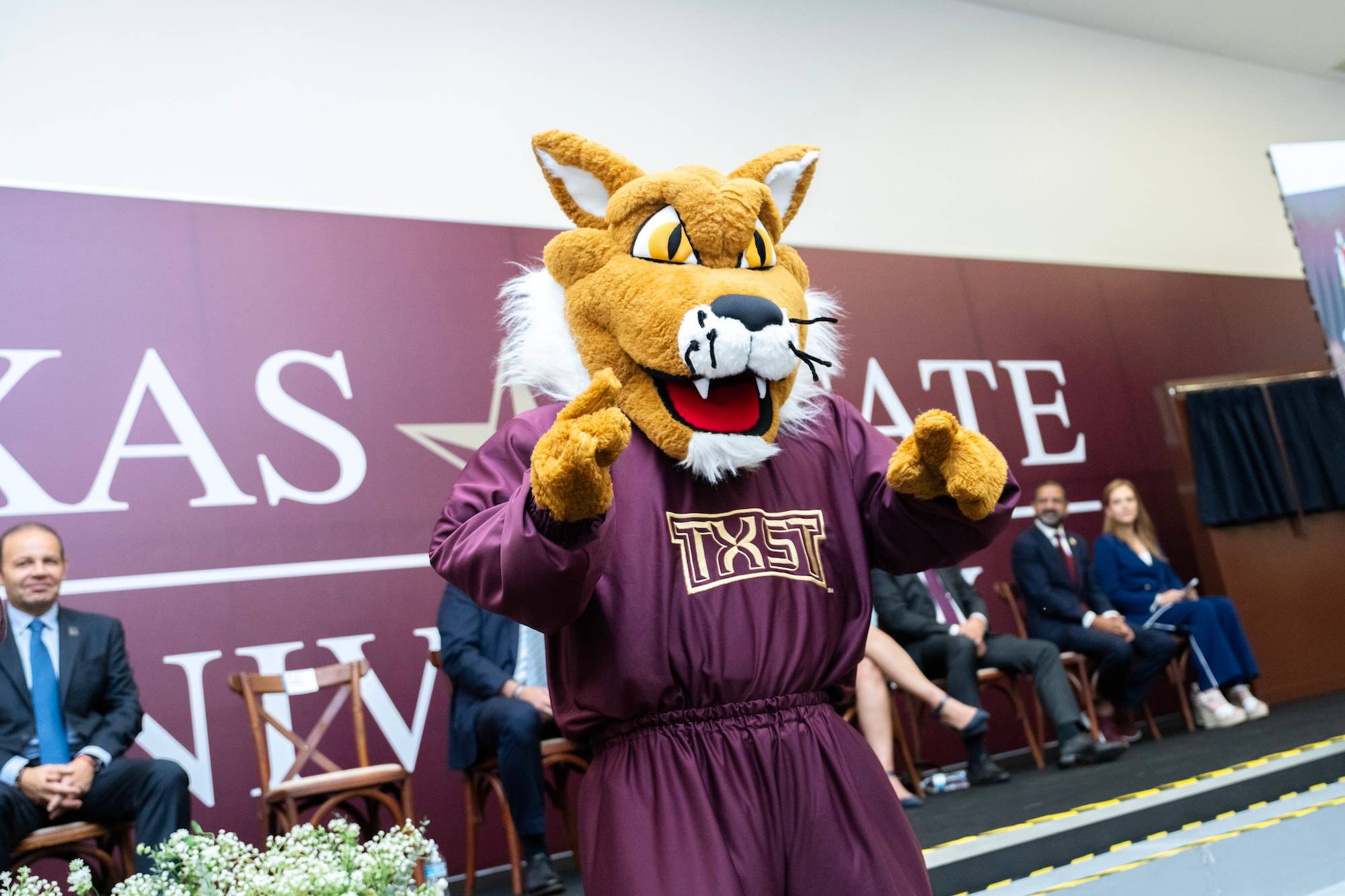 Boko the Bobcat at the Texas State Mexico campus