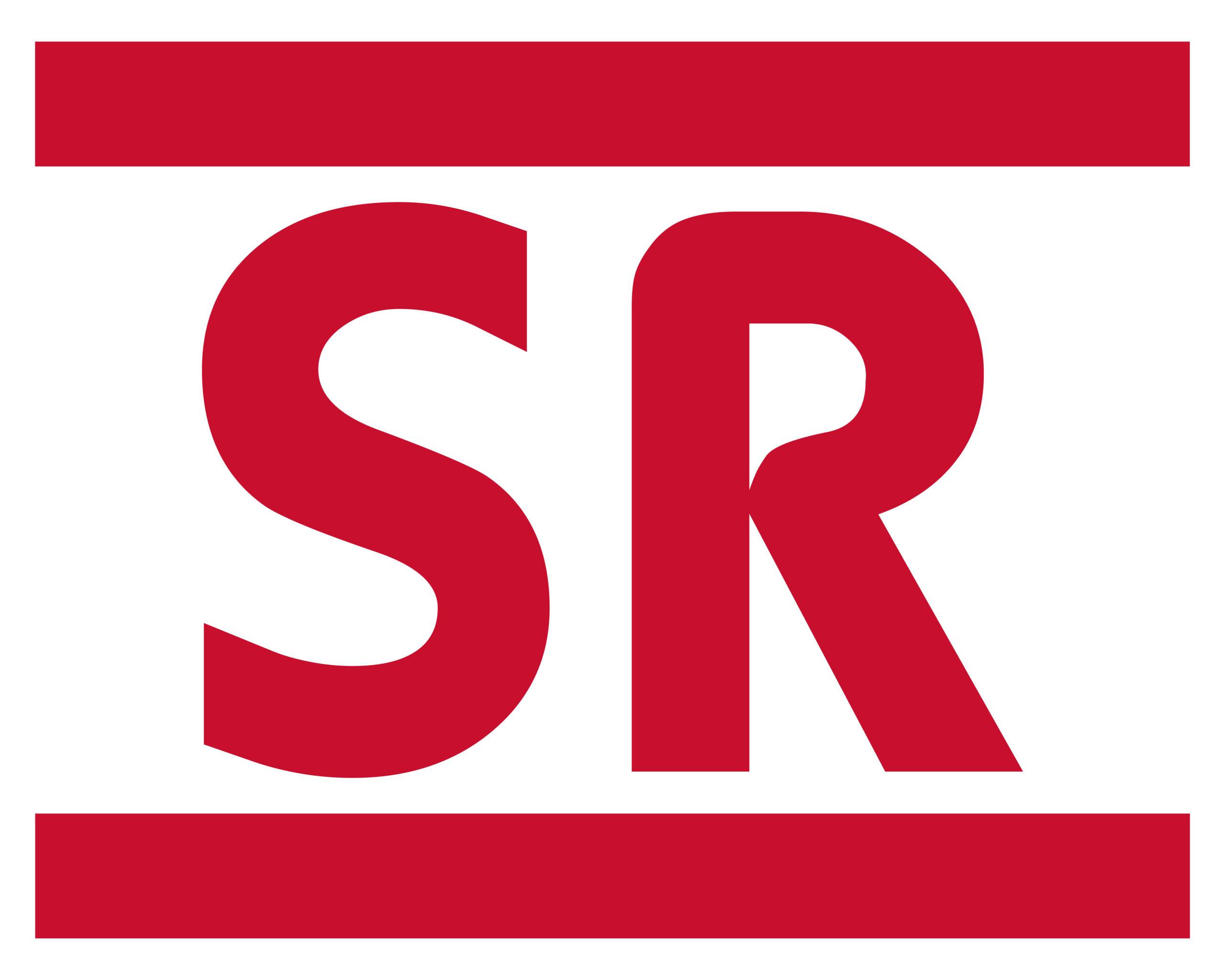 Sul Ross logo SR Red Bar