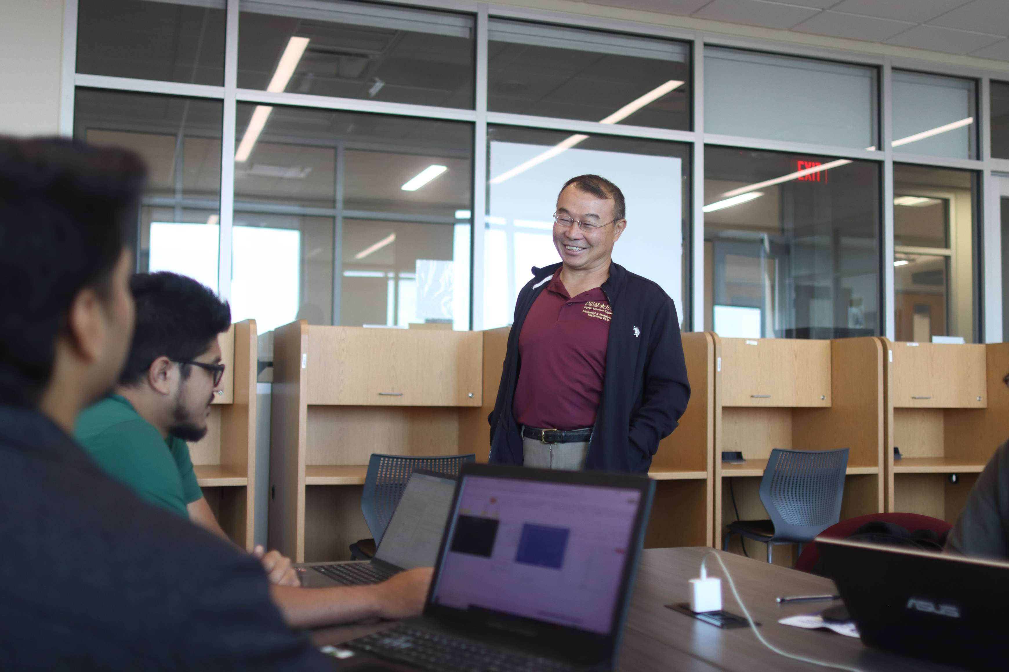 Faculty in a meeting