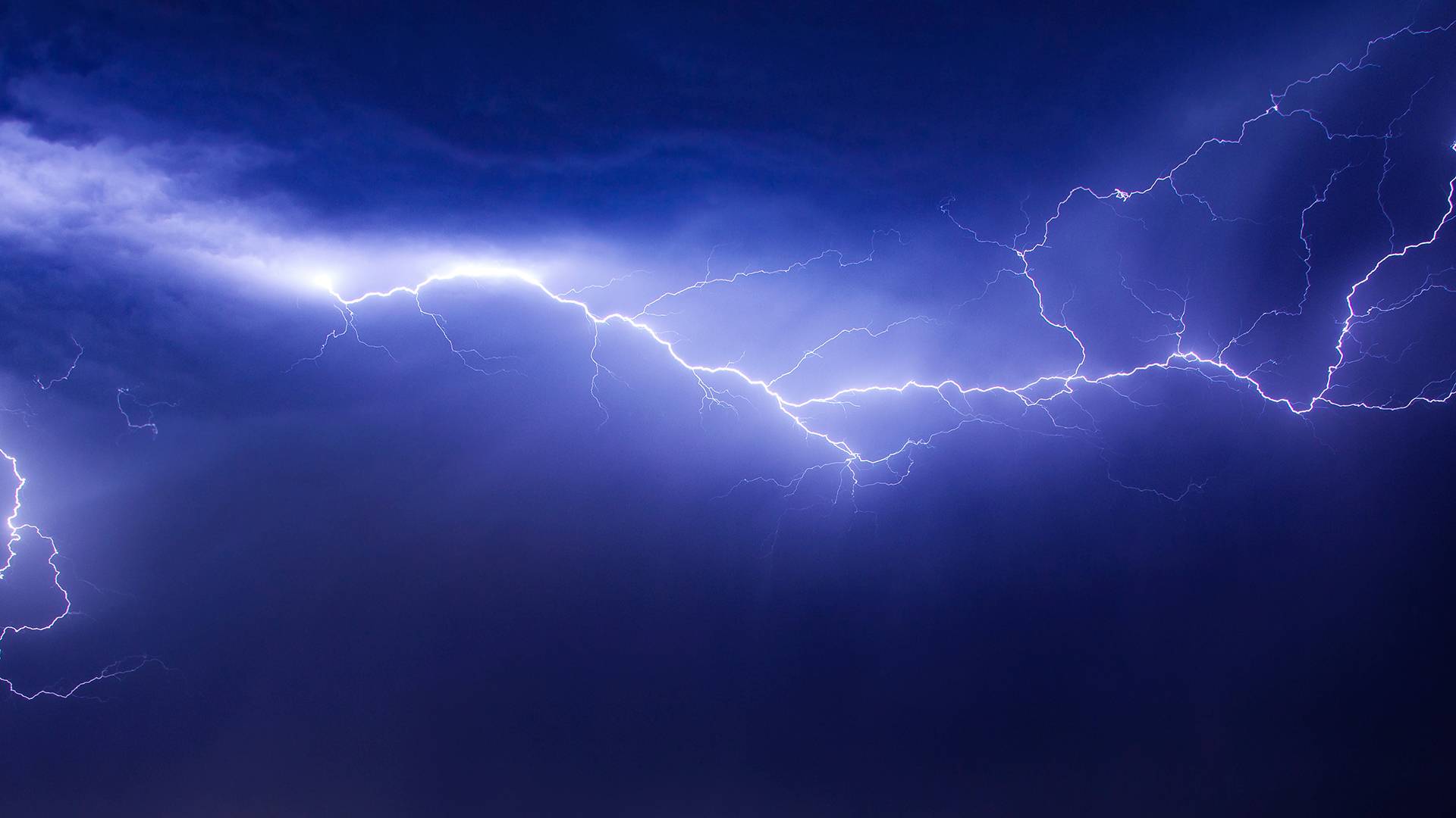 lightning through the sky