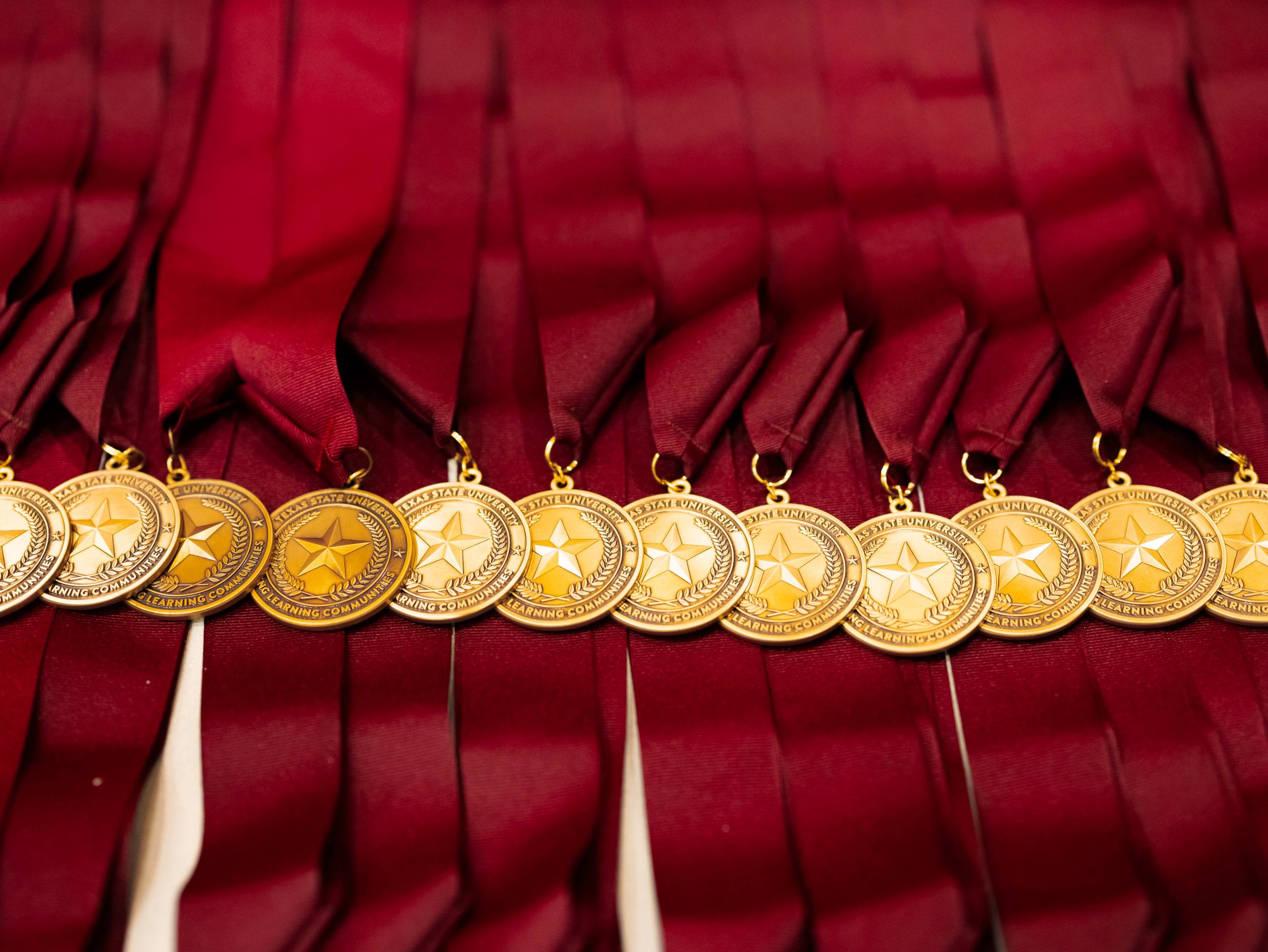 Medallions with Texas State Living Learning Community and a star