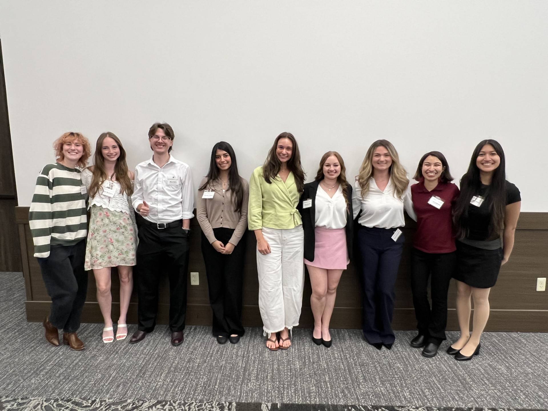 Students standing together at COSE 60th Anniversary Student Appreciation Banquet
