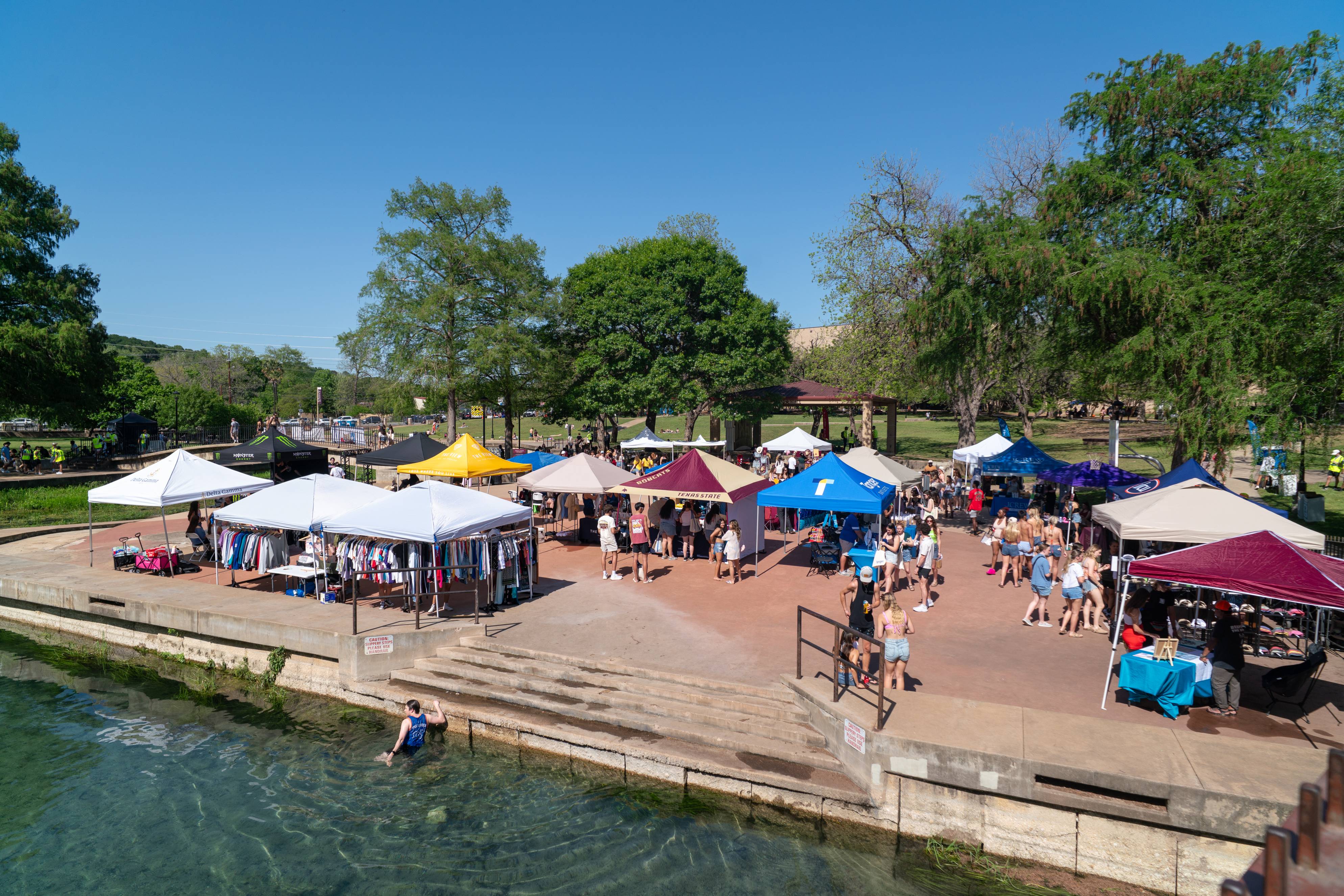 tables at river fest