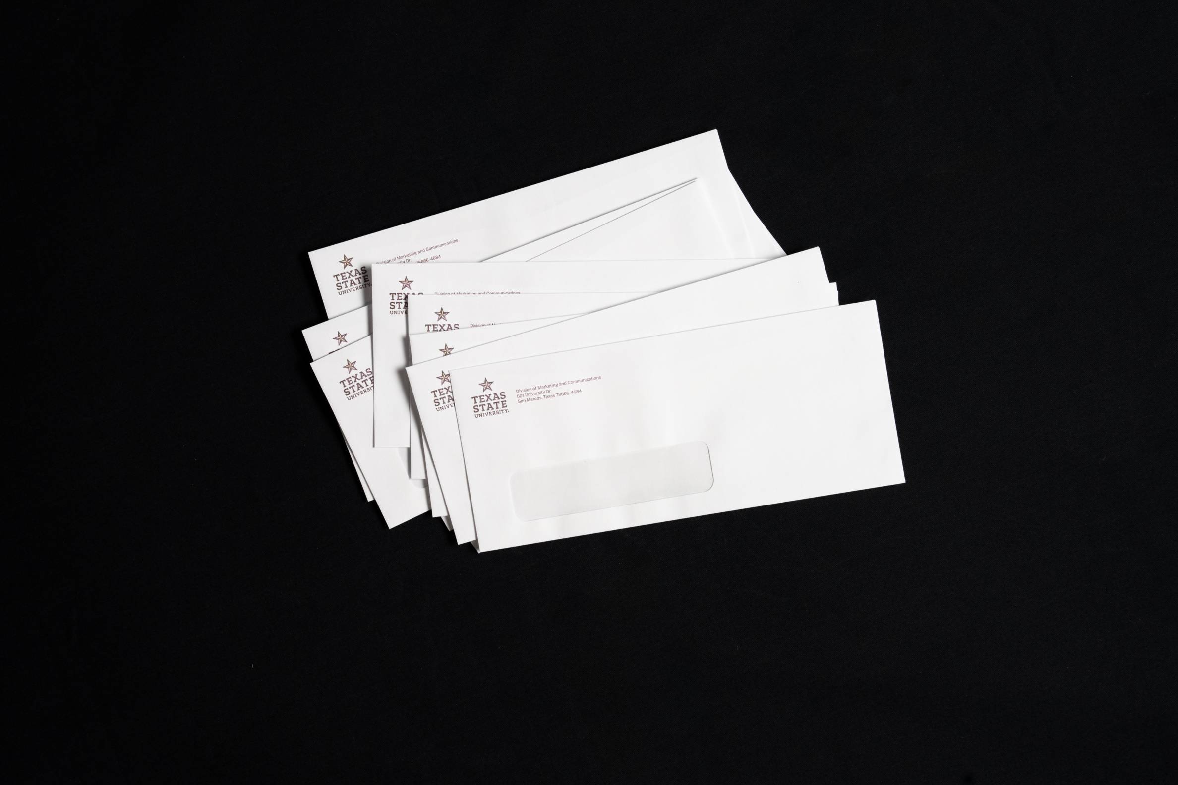 a photo of mail on a black background