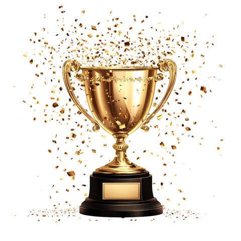 A golden award for winners