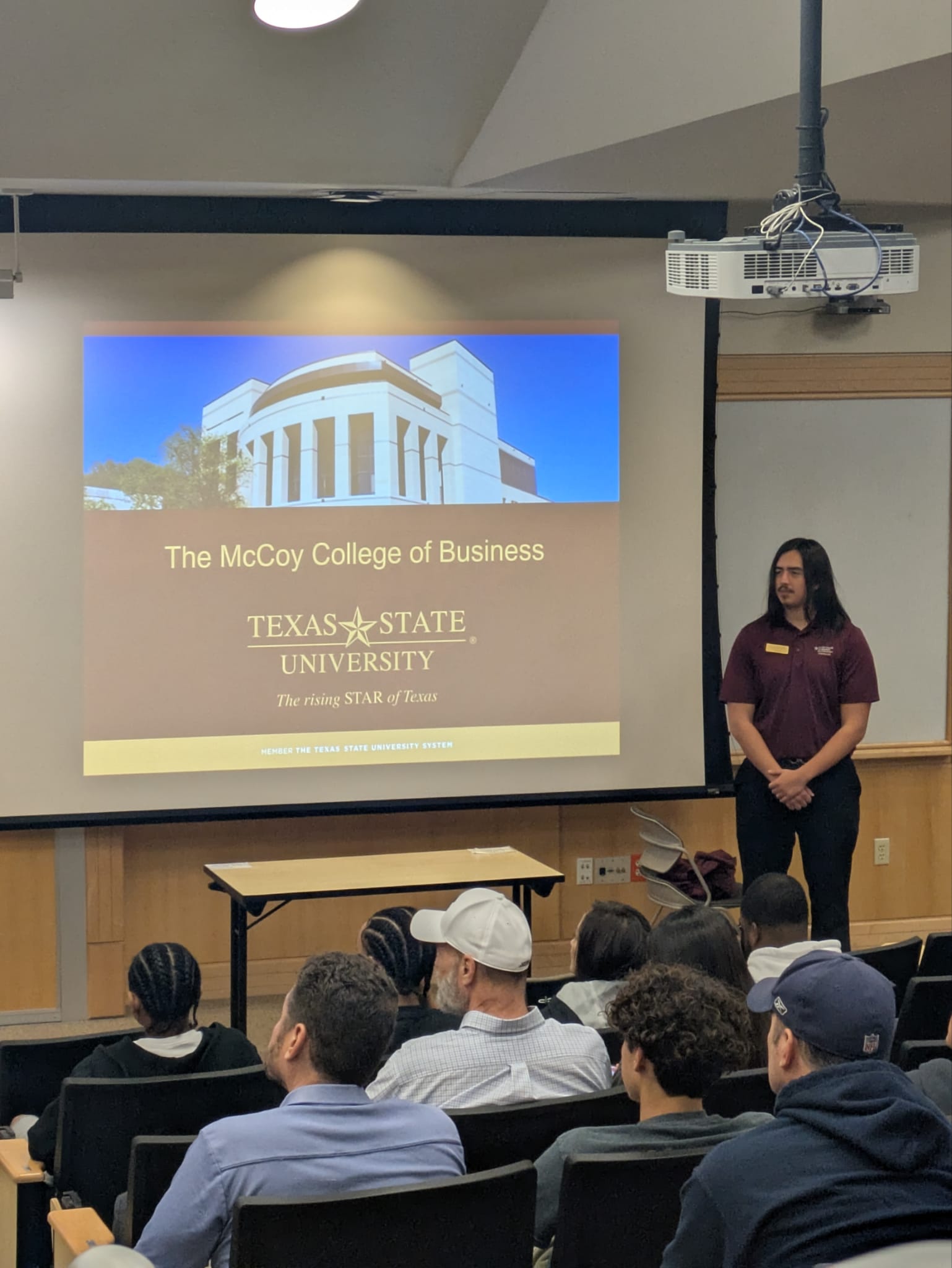 A McCoy Ambassador presenting on Bobcat Day