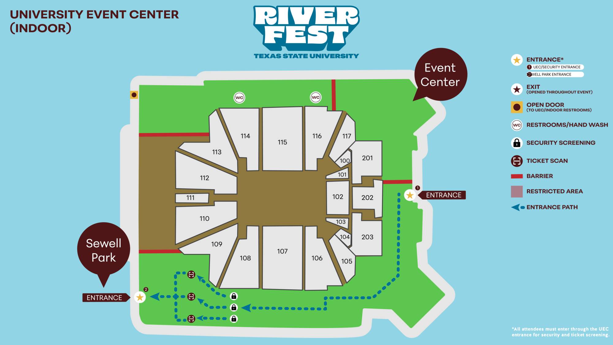 River Fest - Map: University Events Center
