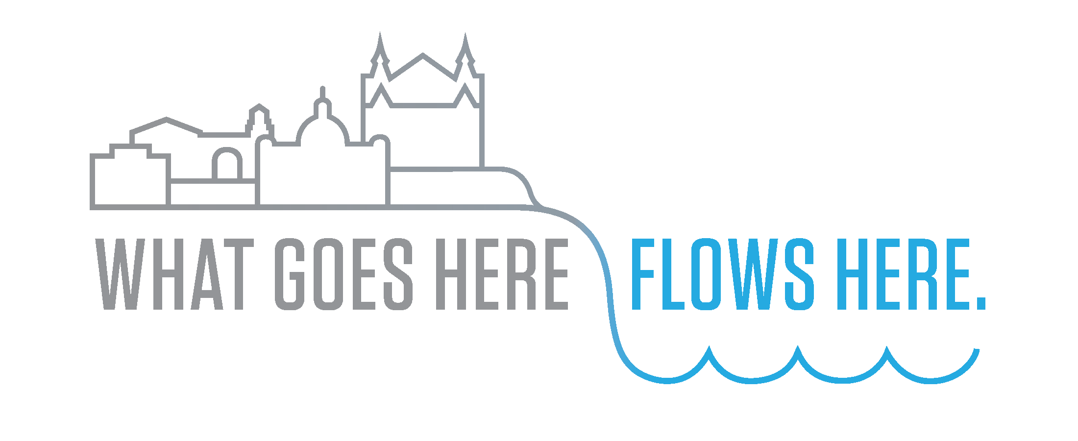 what goes here flows here logo