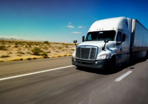 A truck on the road