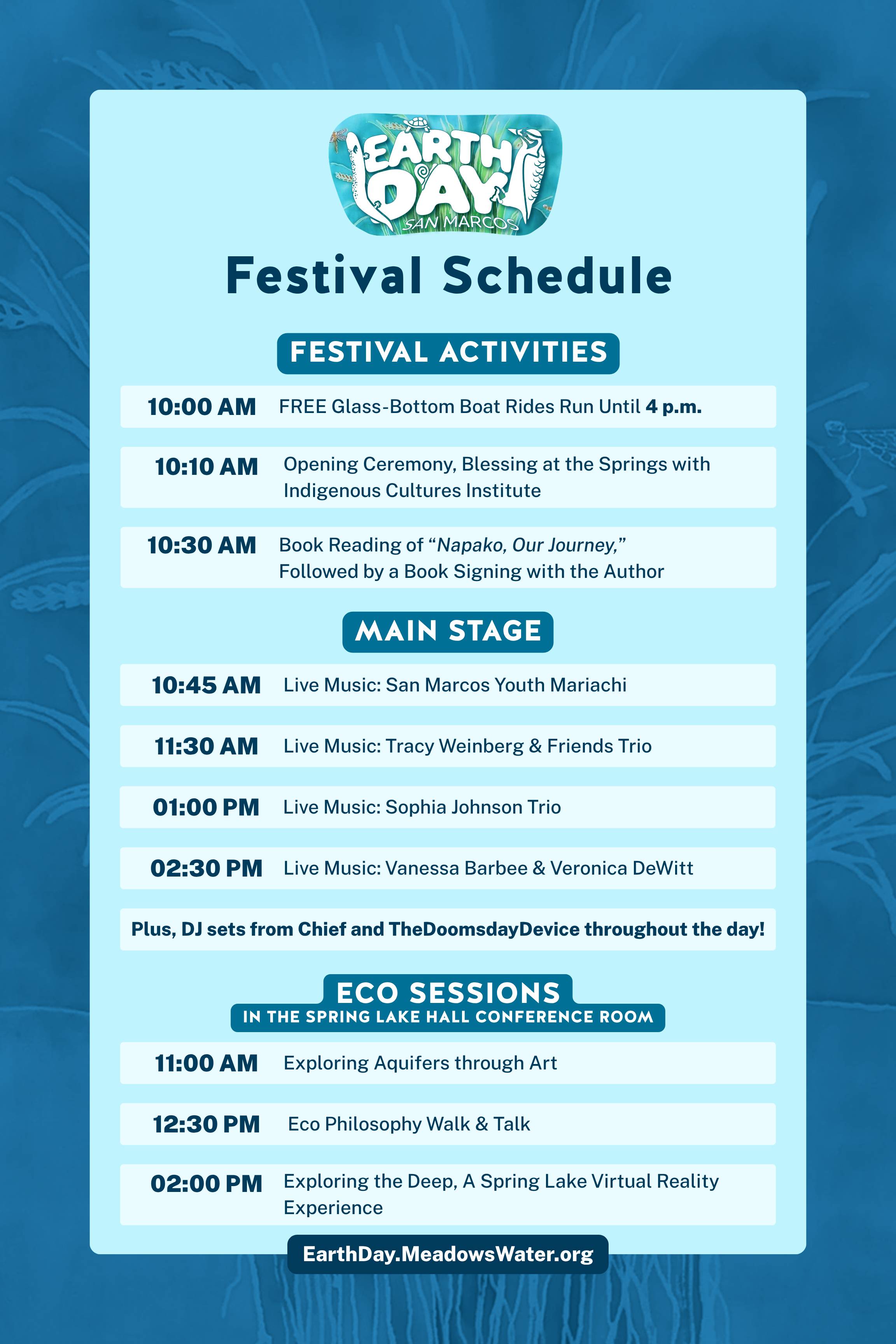 Earth Day San Marcos Schedule