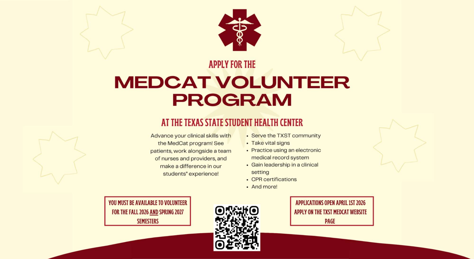 MedCat flyer for volunteer program