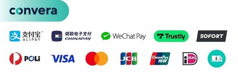 Convera's various payment options