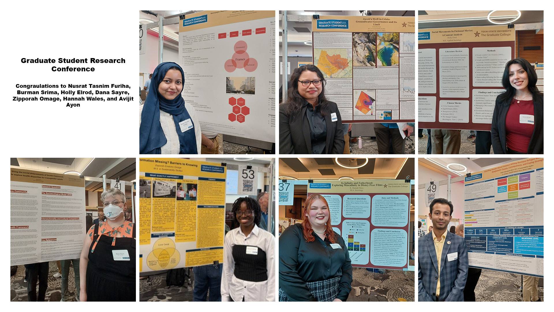 an image of the participants at the Graduate Student Research Conference. 