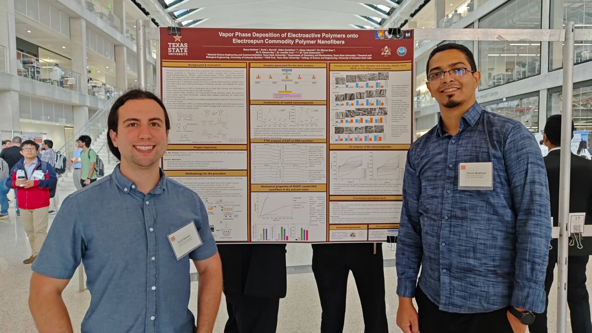 PREM students at Poster Session of UT MRSEC Annual Meeting Industry Day