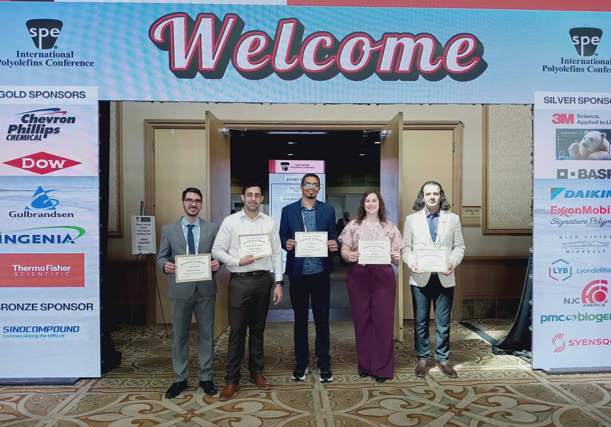 PREM Students at SPE Conference with certificate awards