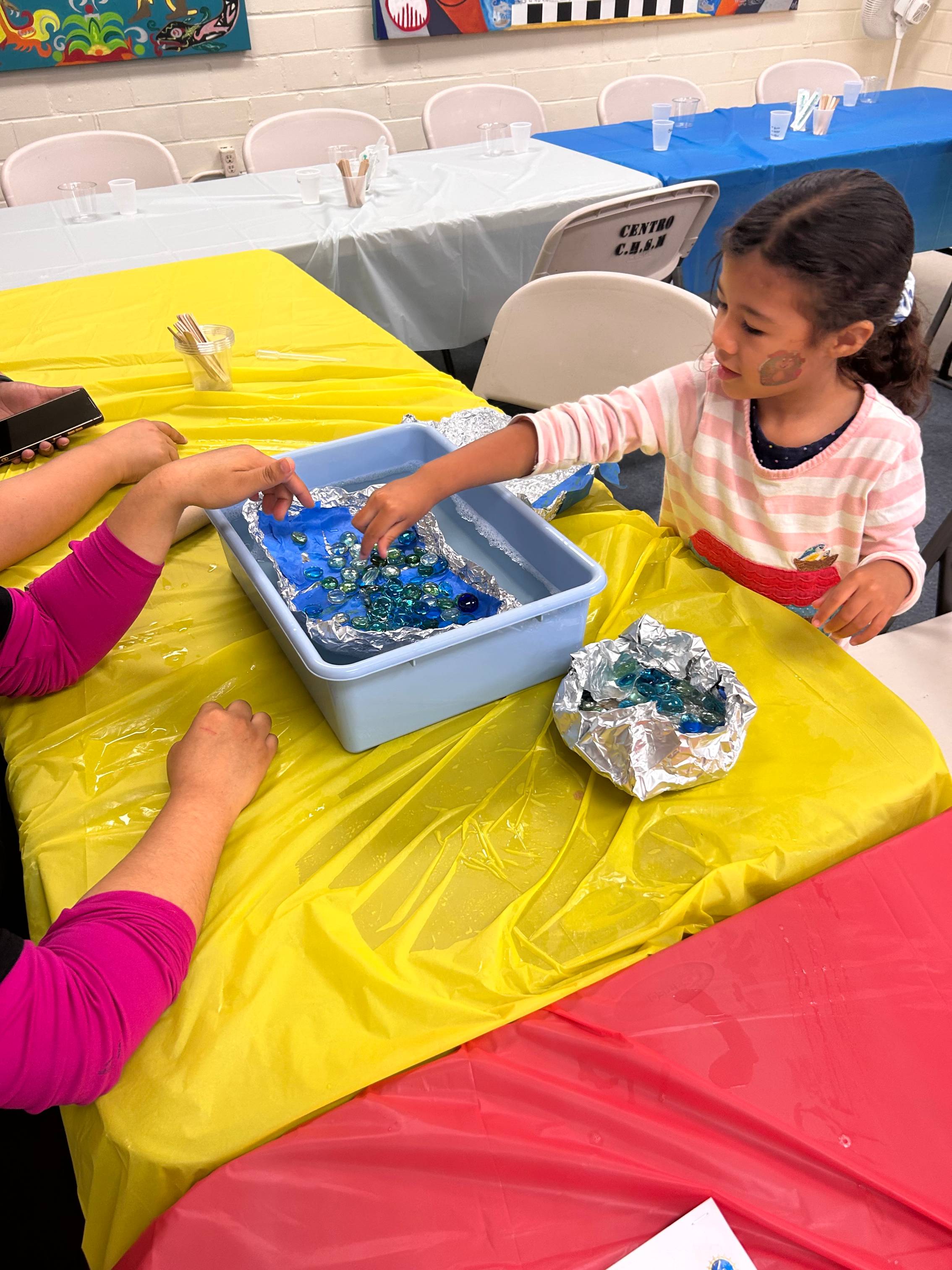 Children participating in STEM Demos