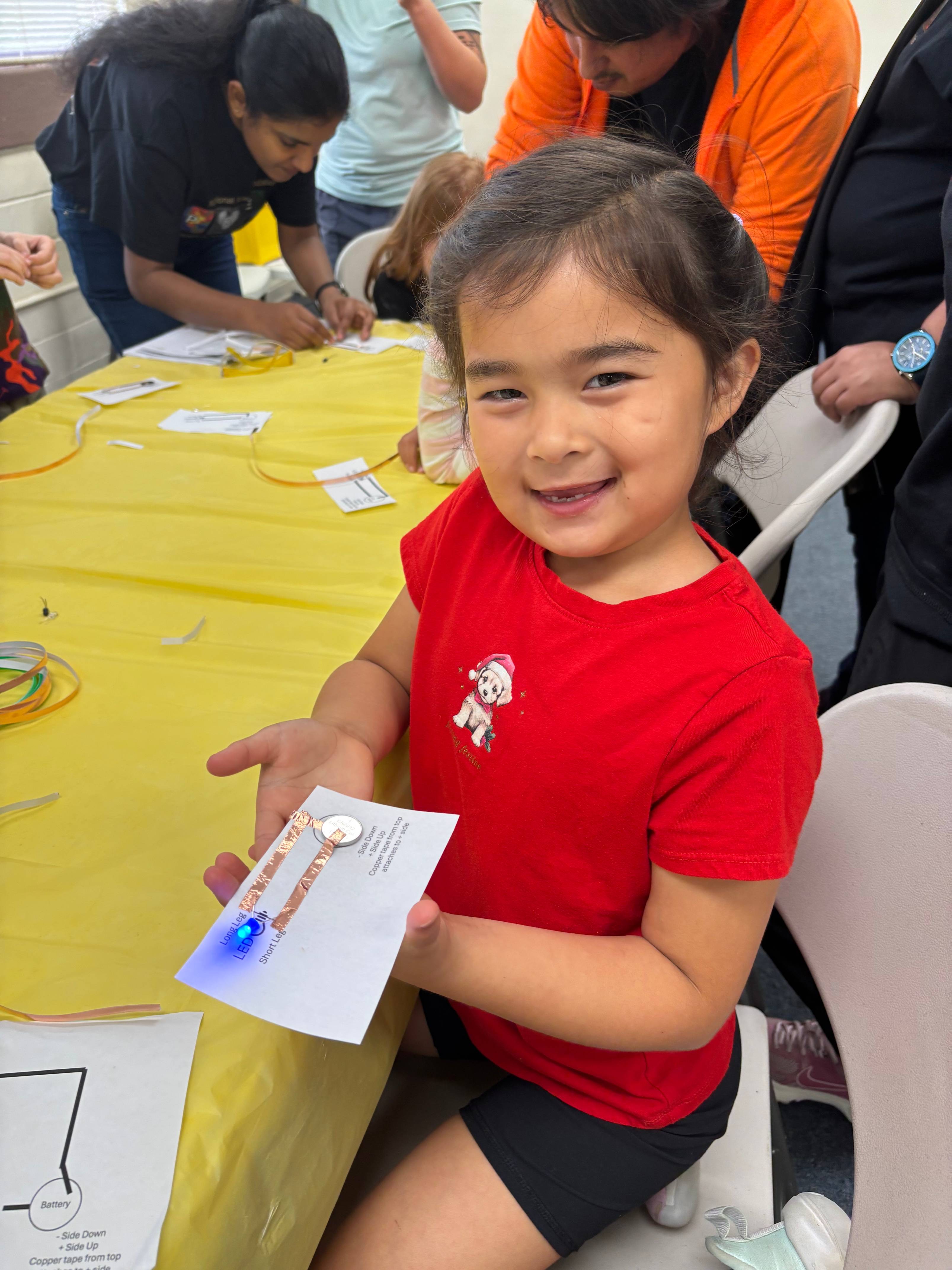 Children participating in STEM Demos