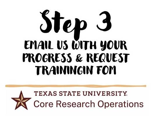 Step 3: Email us with your progress & request training in FOM