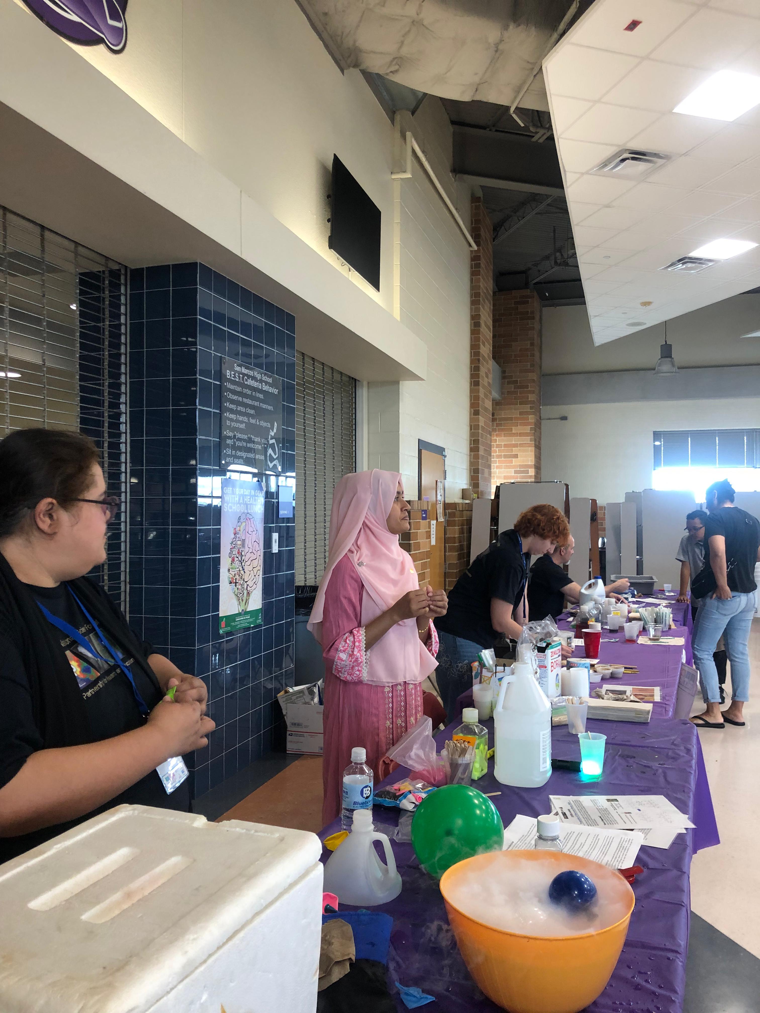 PREM volunteer showcasing STEM Demo