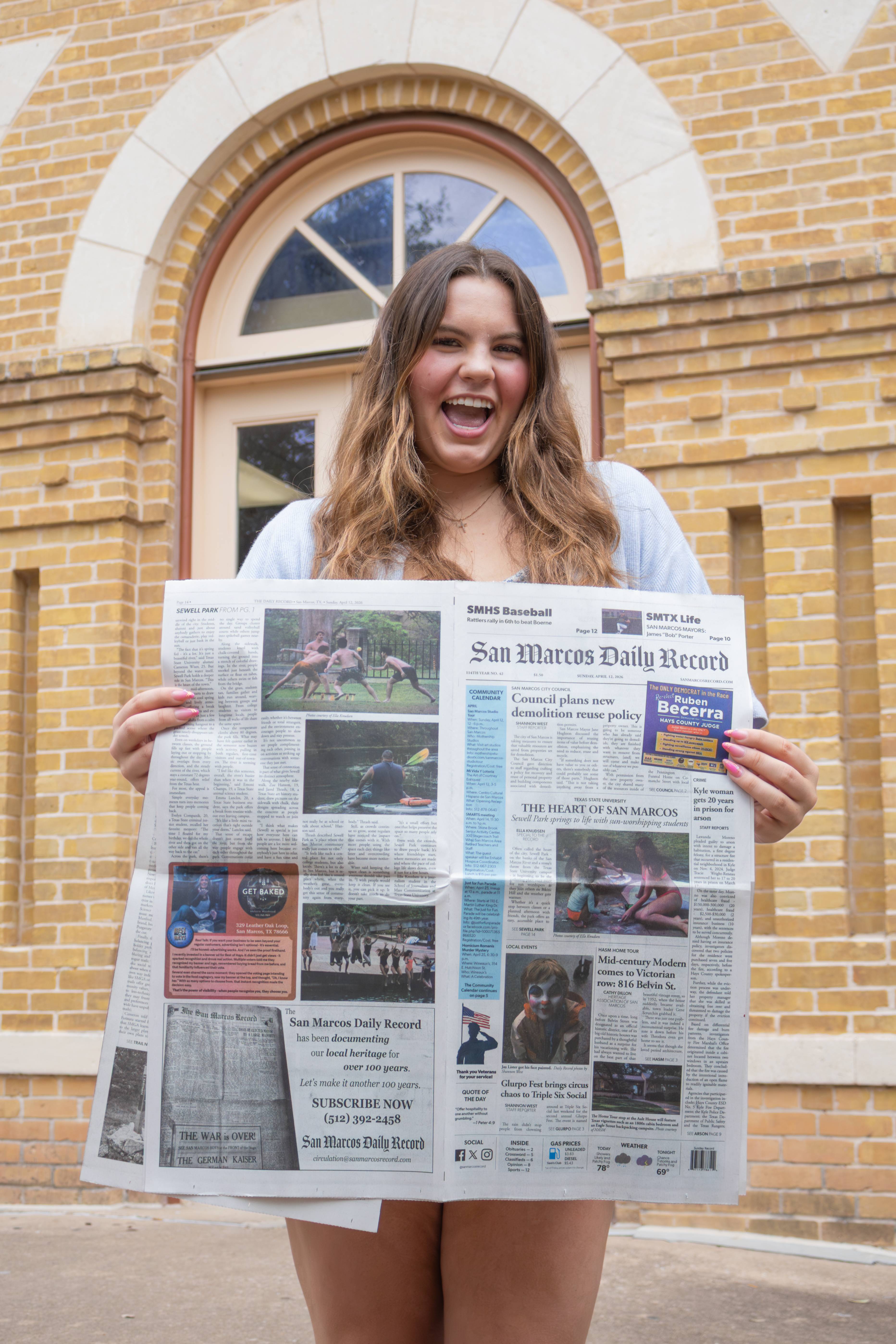  SJMC students’ work published in The San Marcos Daily Record