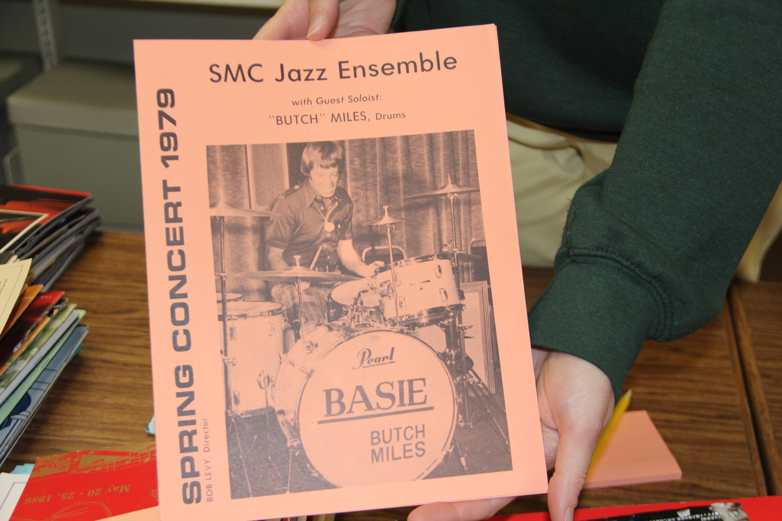 Poster featuring Butch Miles as a member of the SMC Jazz Ensemble.