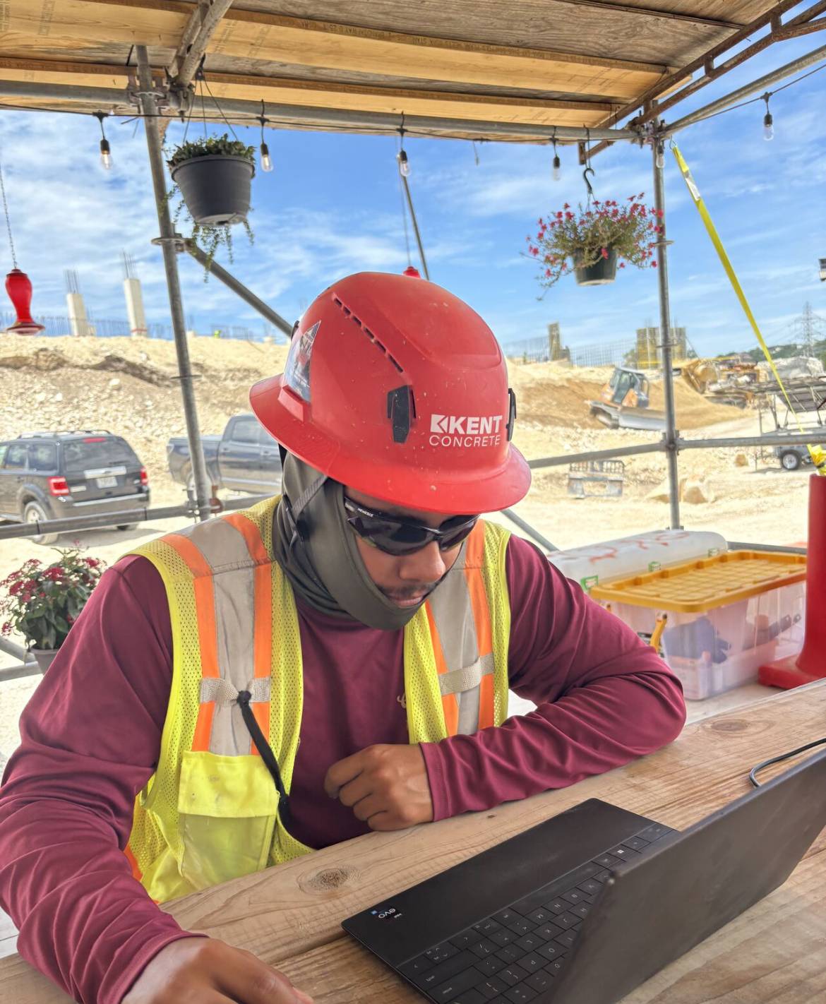 student on jobsite