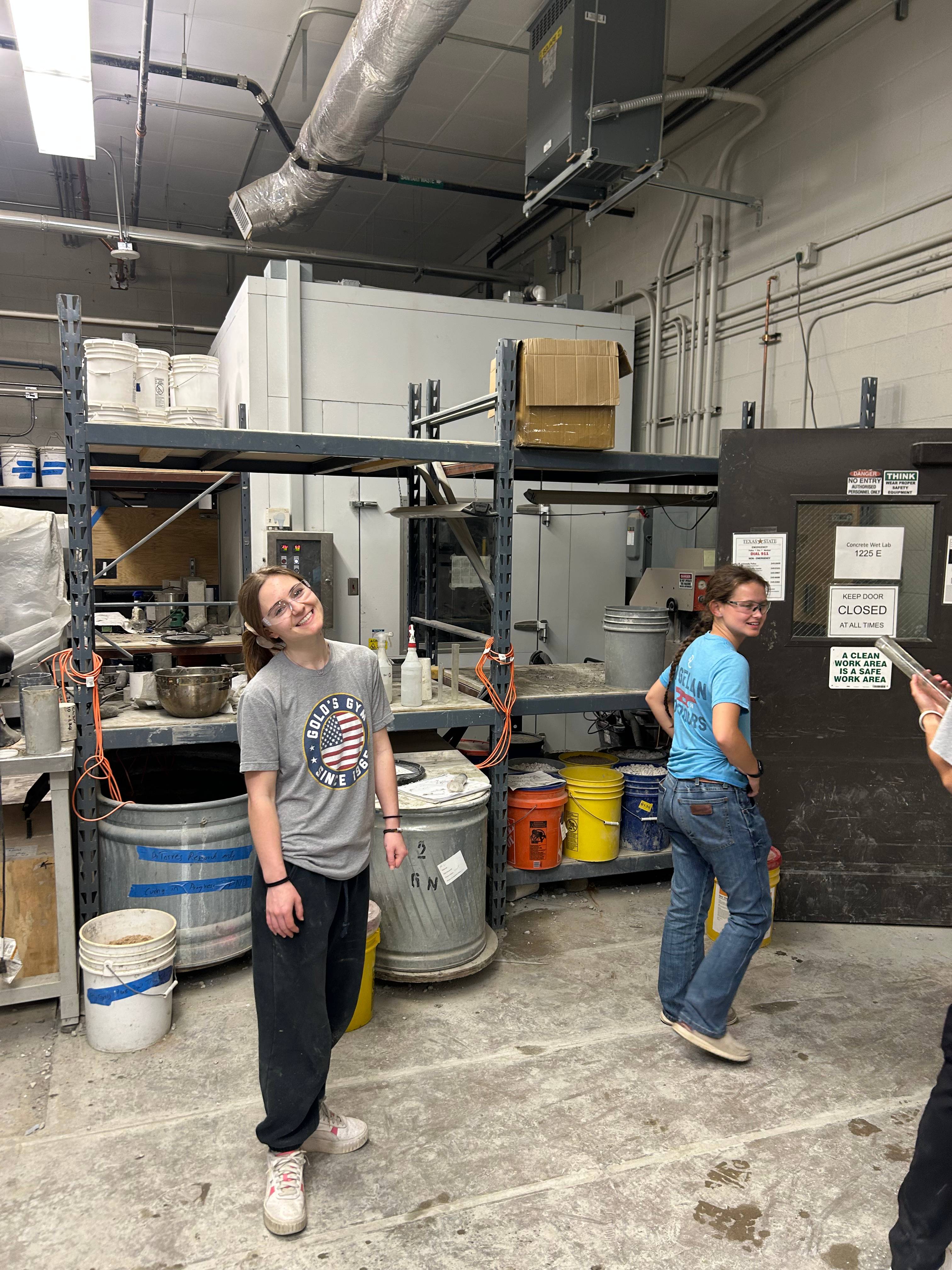 student in lab