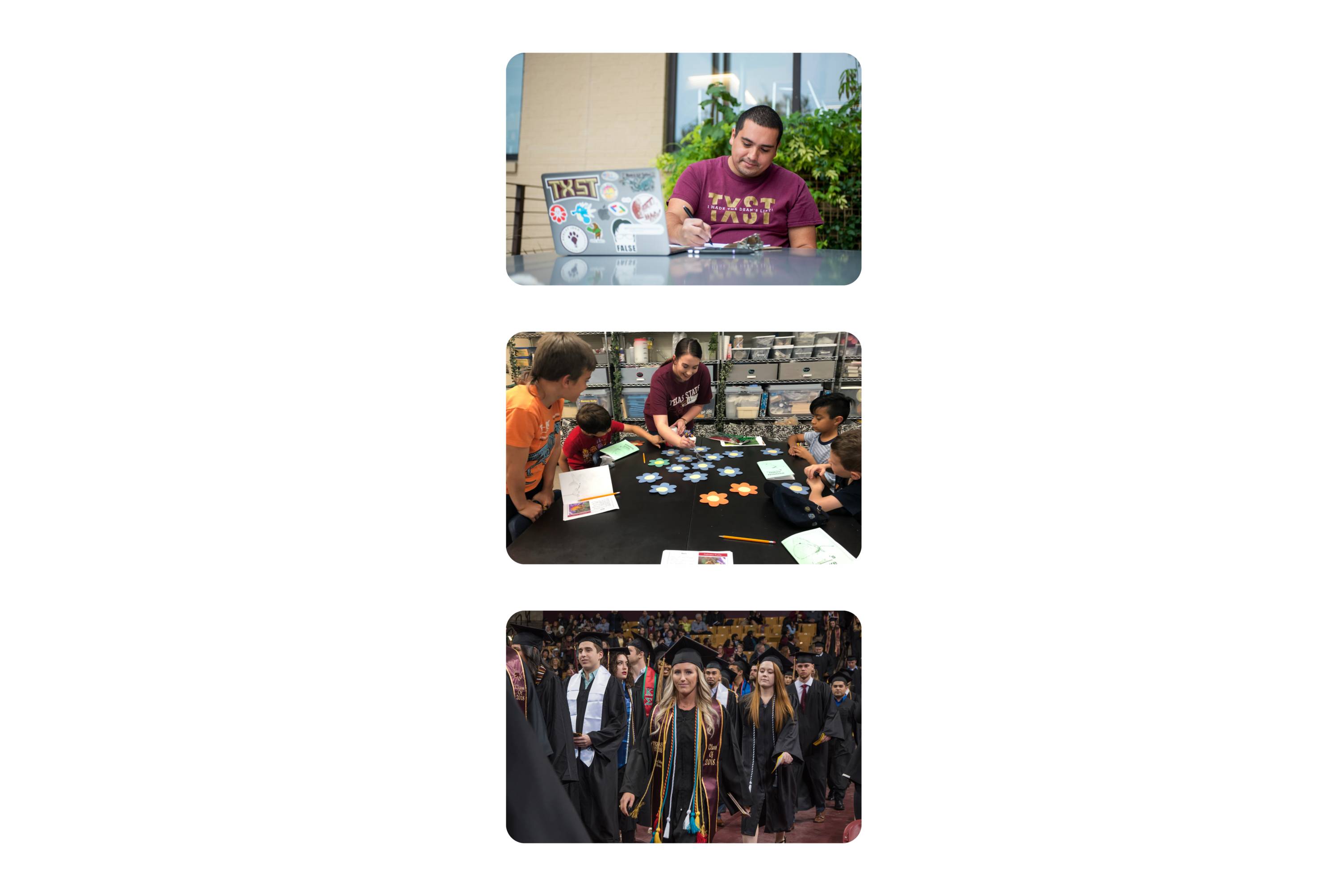 Image showing different stages in service-learning.