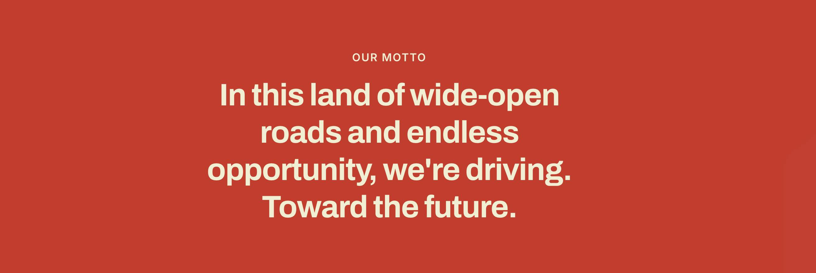 text in white with red background