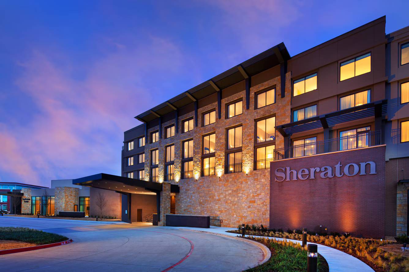 Exterior of the McKinney Sheraton Hotel
