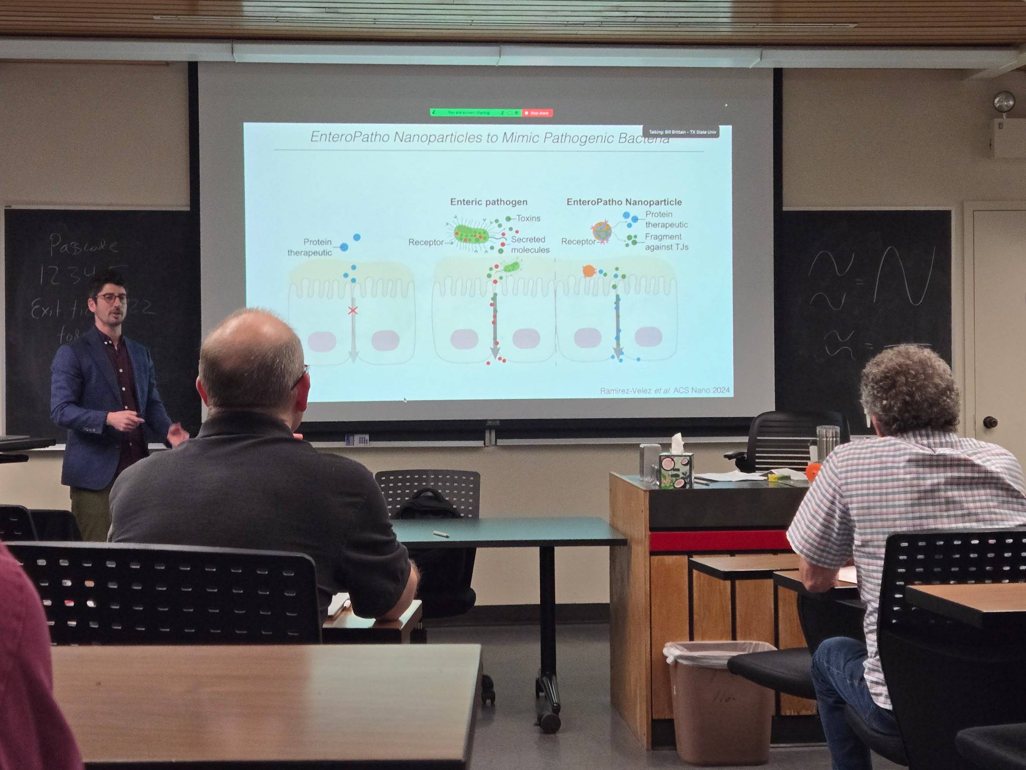 Seminar speaker presenting research