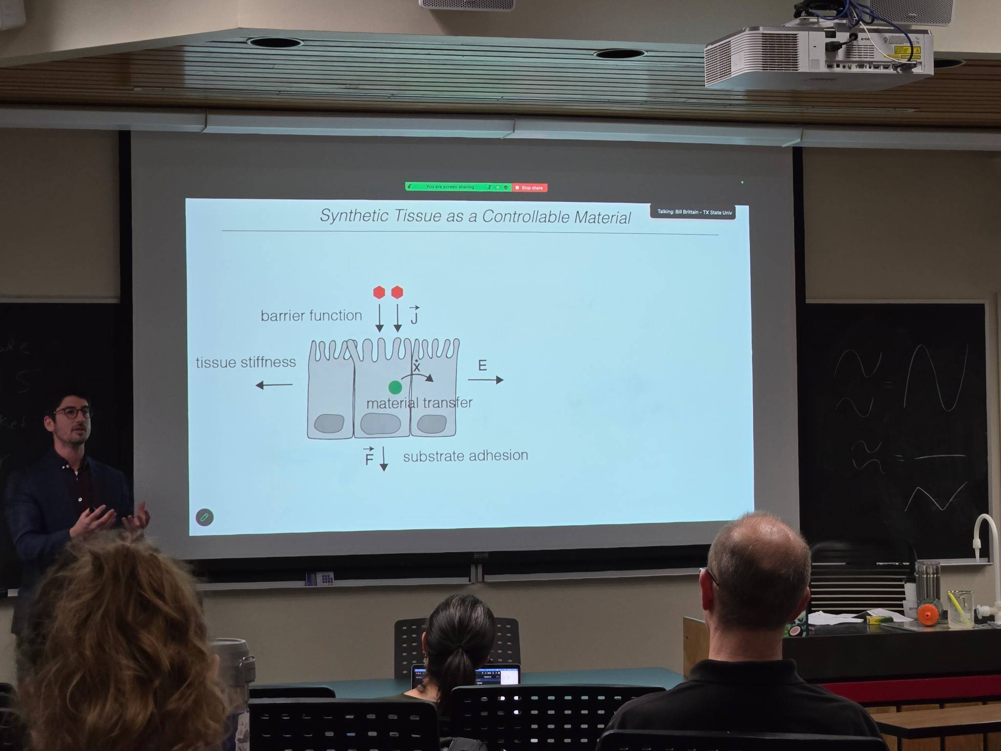Seminar speaker presenting research
