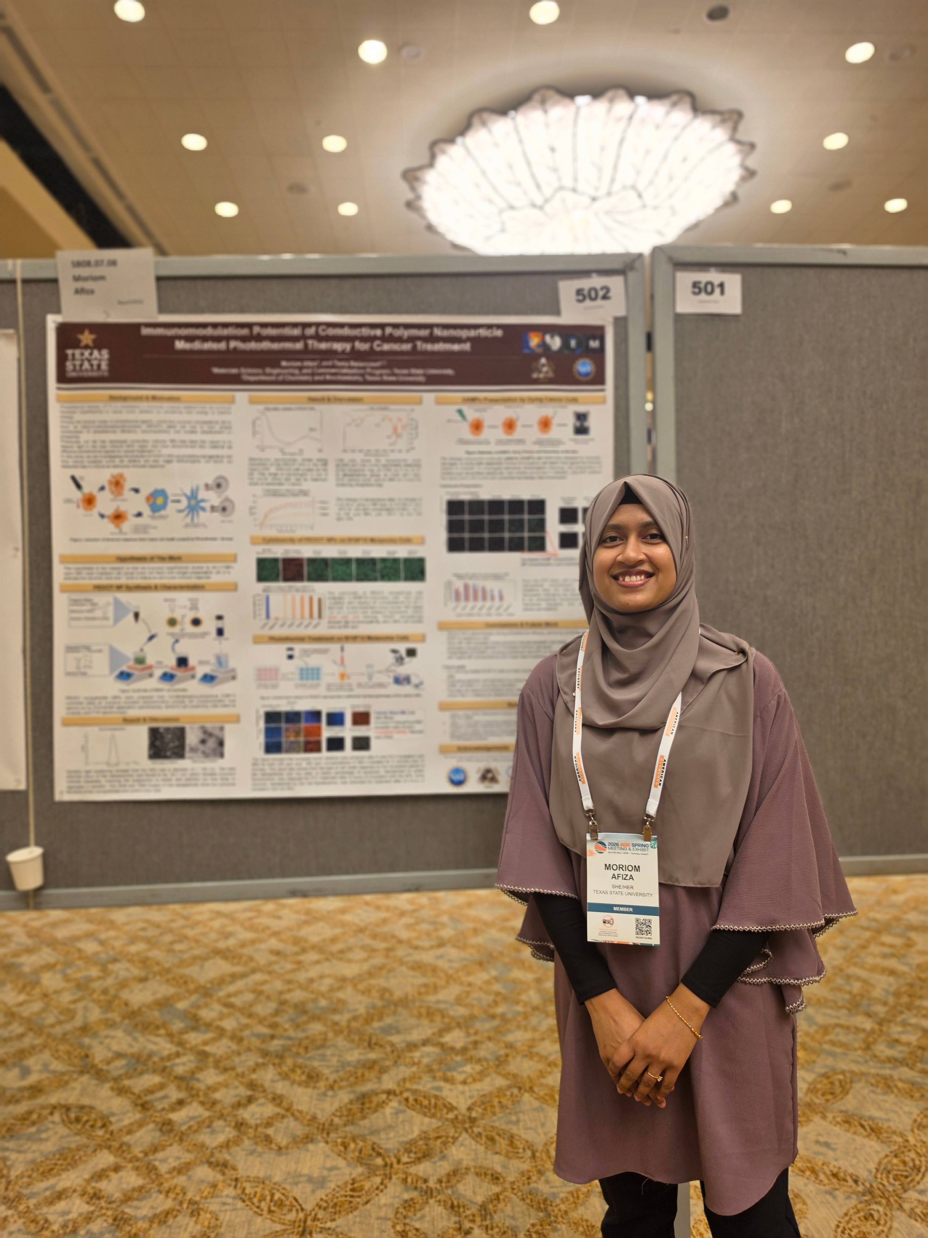 
PREM Student at MRS Spring Meeting poster session
