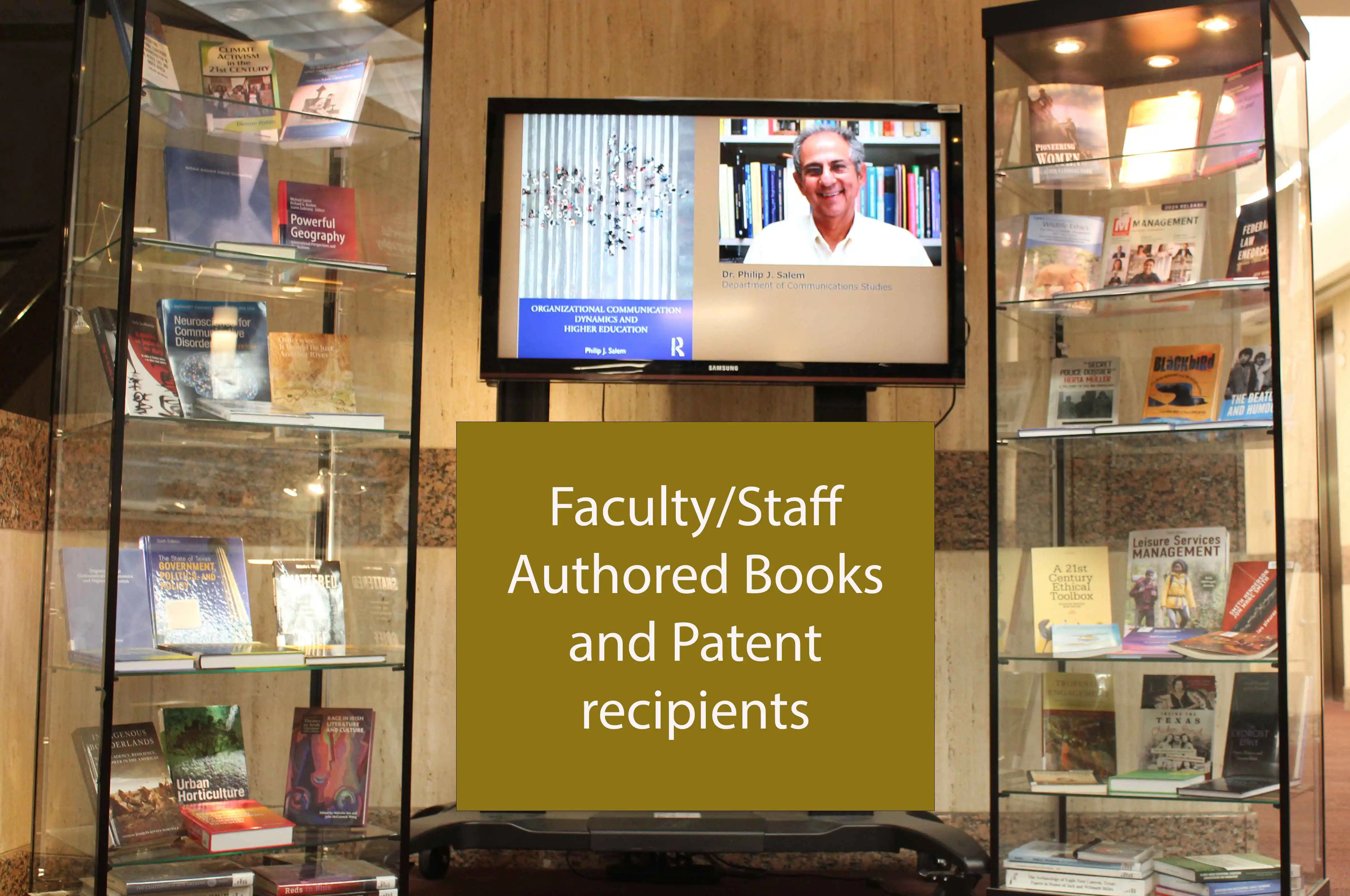 Faculty/Staff authored books and patent recipients.