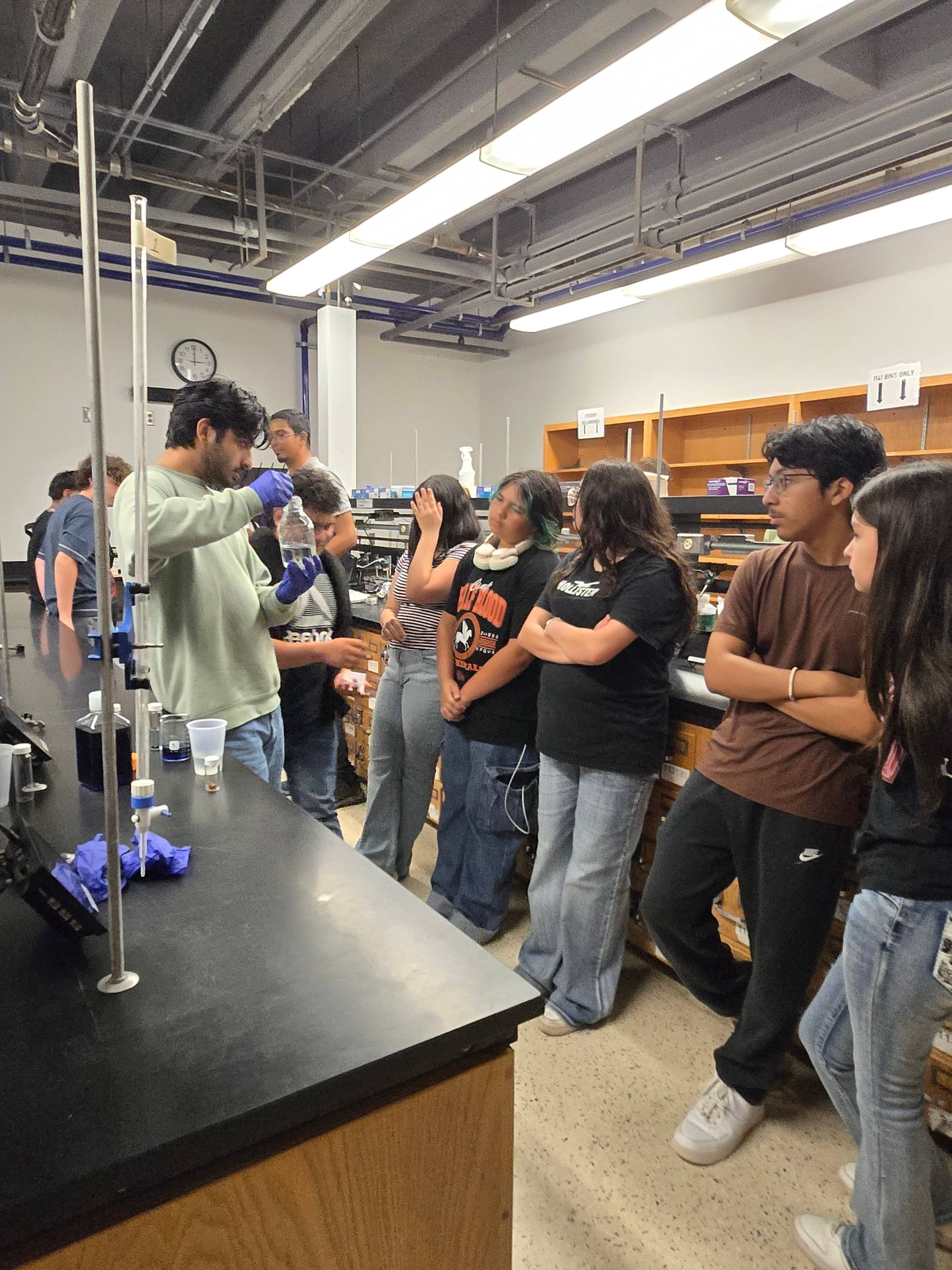 Students participating in hands on STEM activities