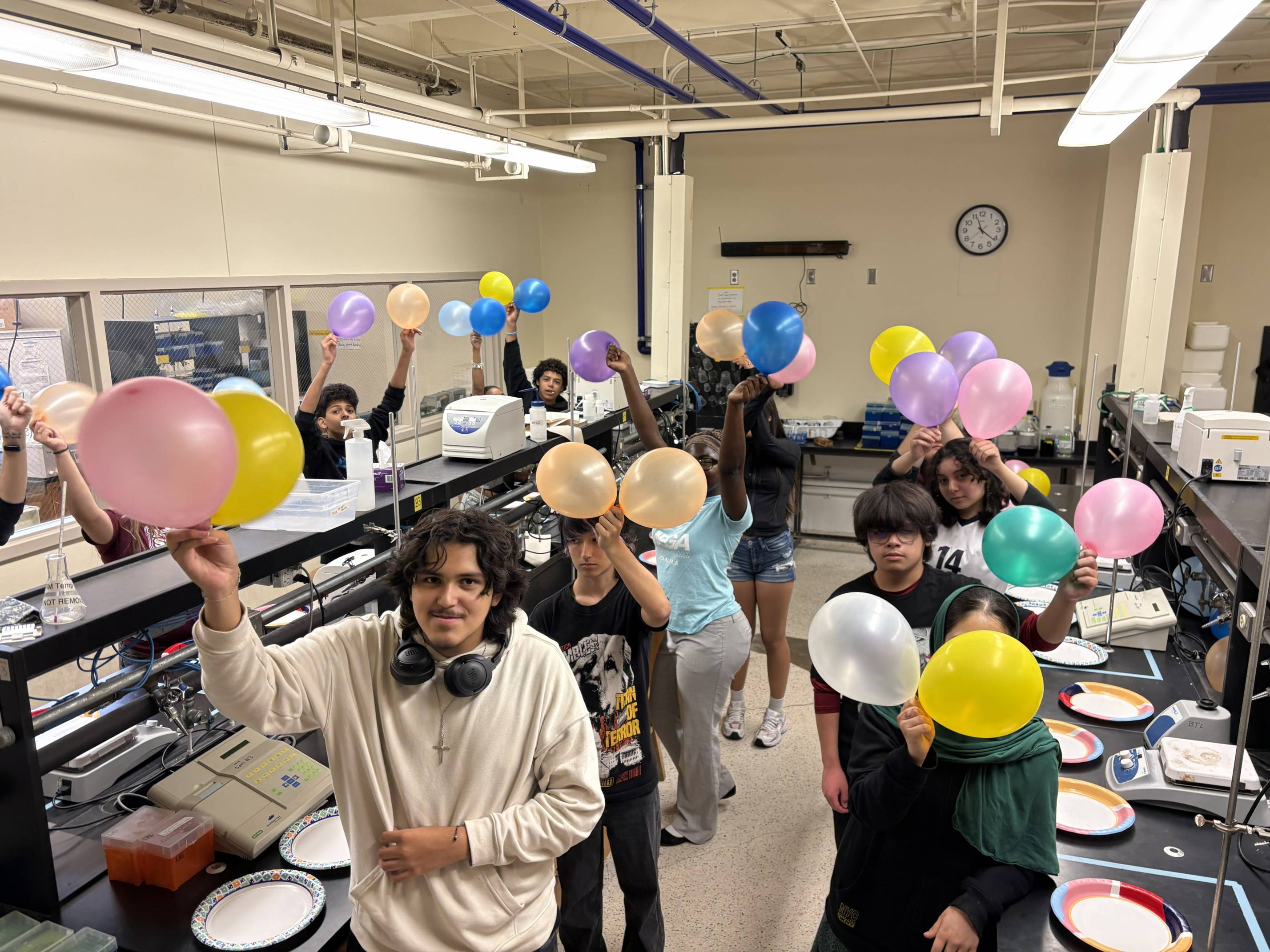 Students participating in hands on STEM activities