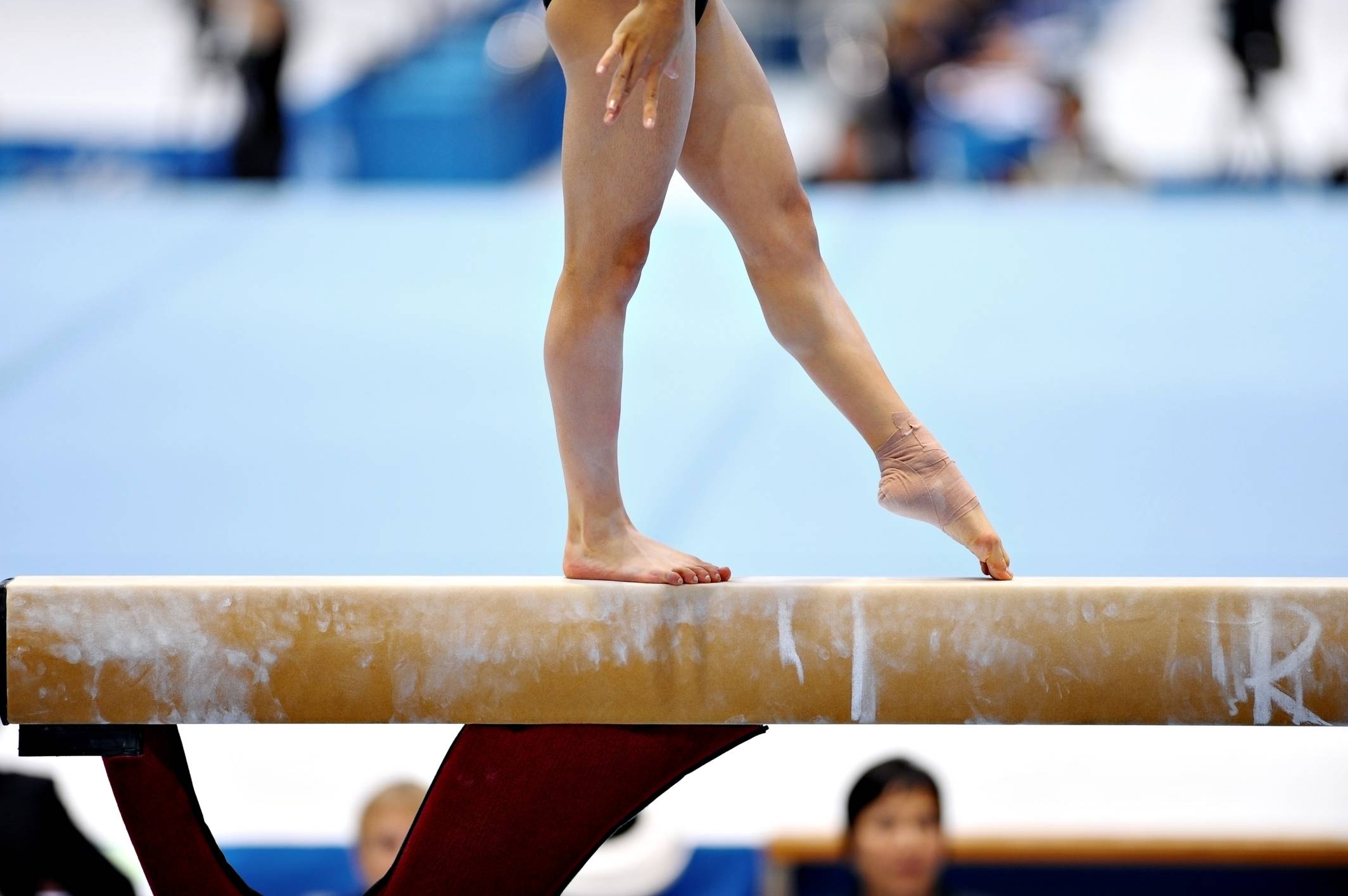 woman on balance beam