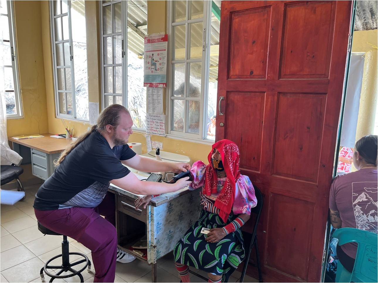 Medical Explorer measuring blood pressure