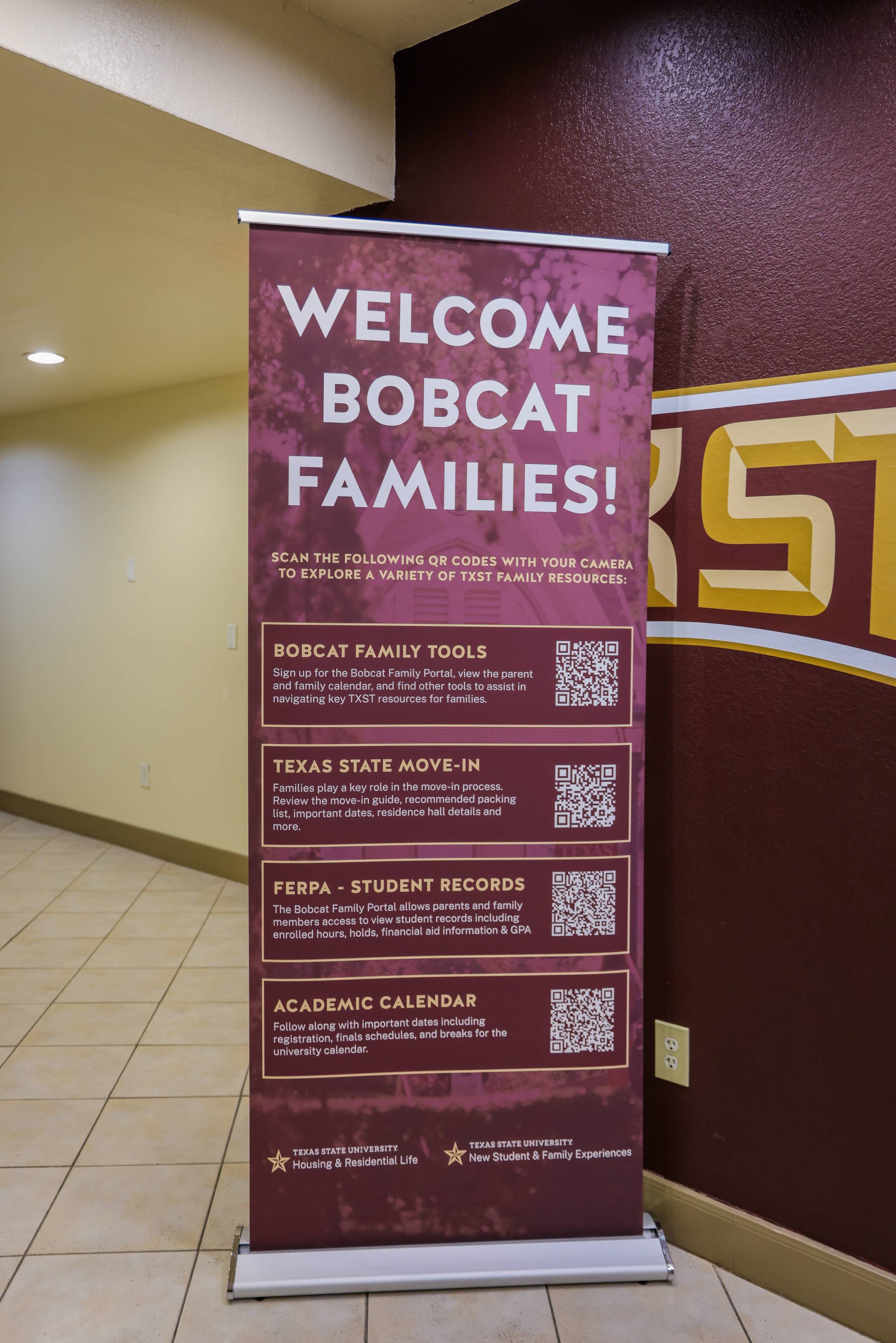 Bobcat families resource banner for those at guest housing