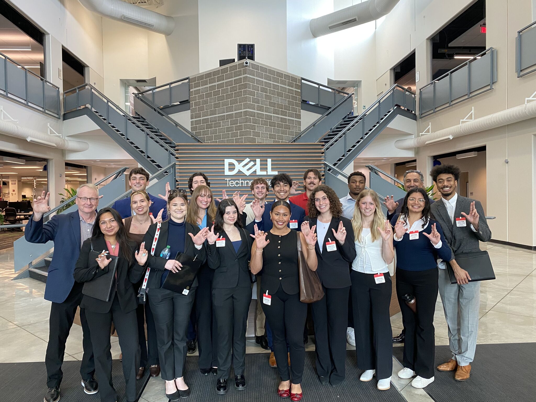 group of students visiting Dell headquarters