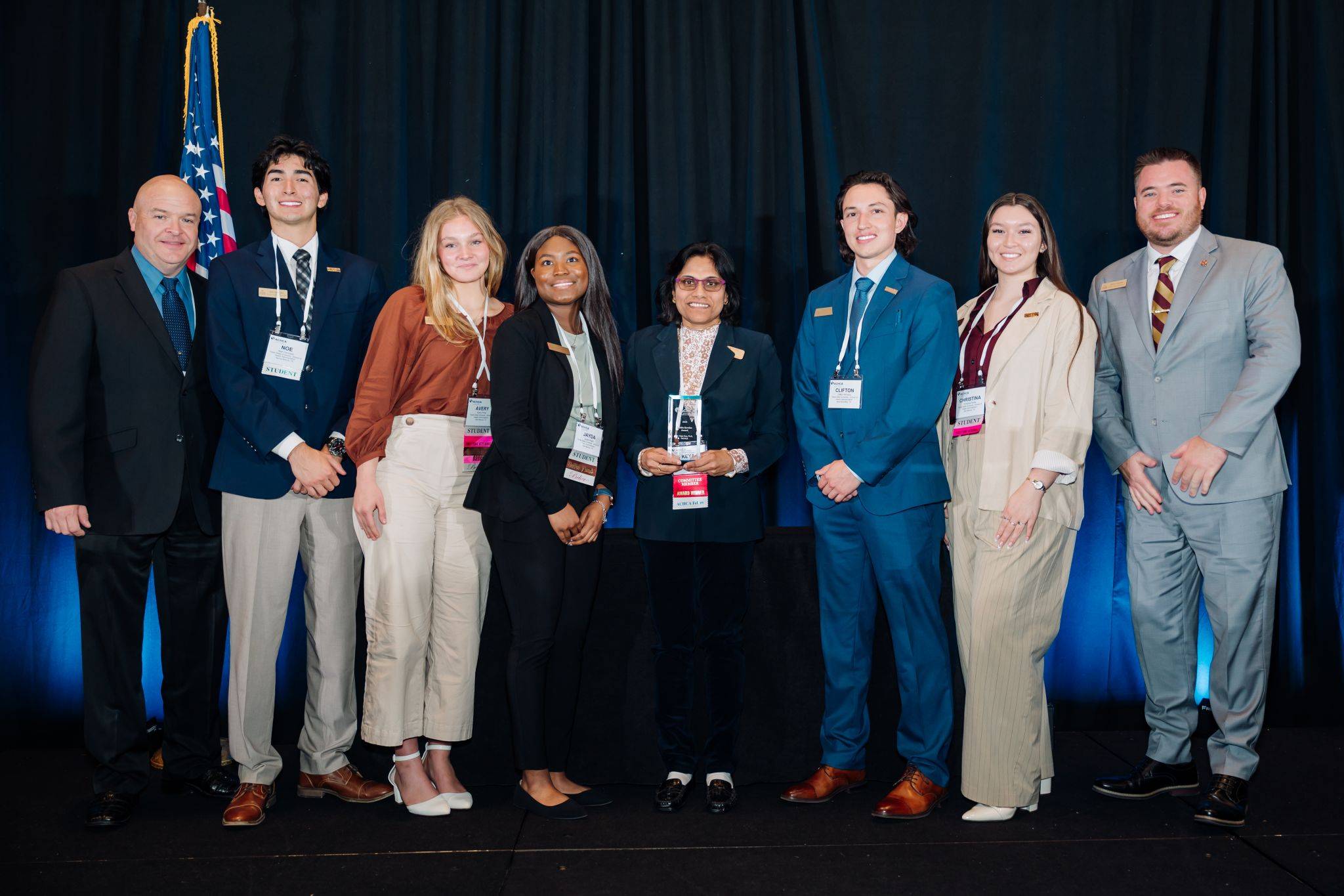 Image of Healthcare Administration students and faculty as they attended a conference.