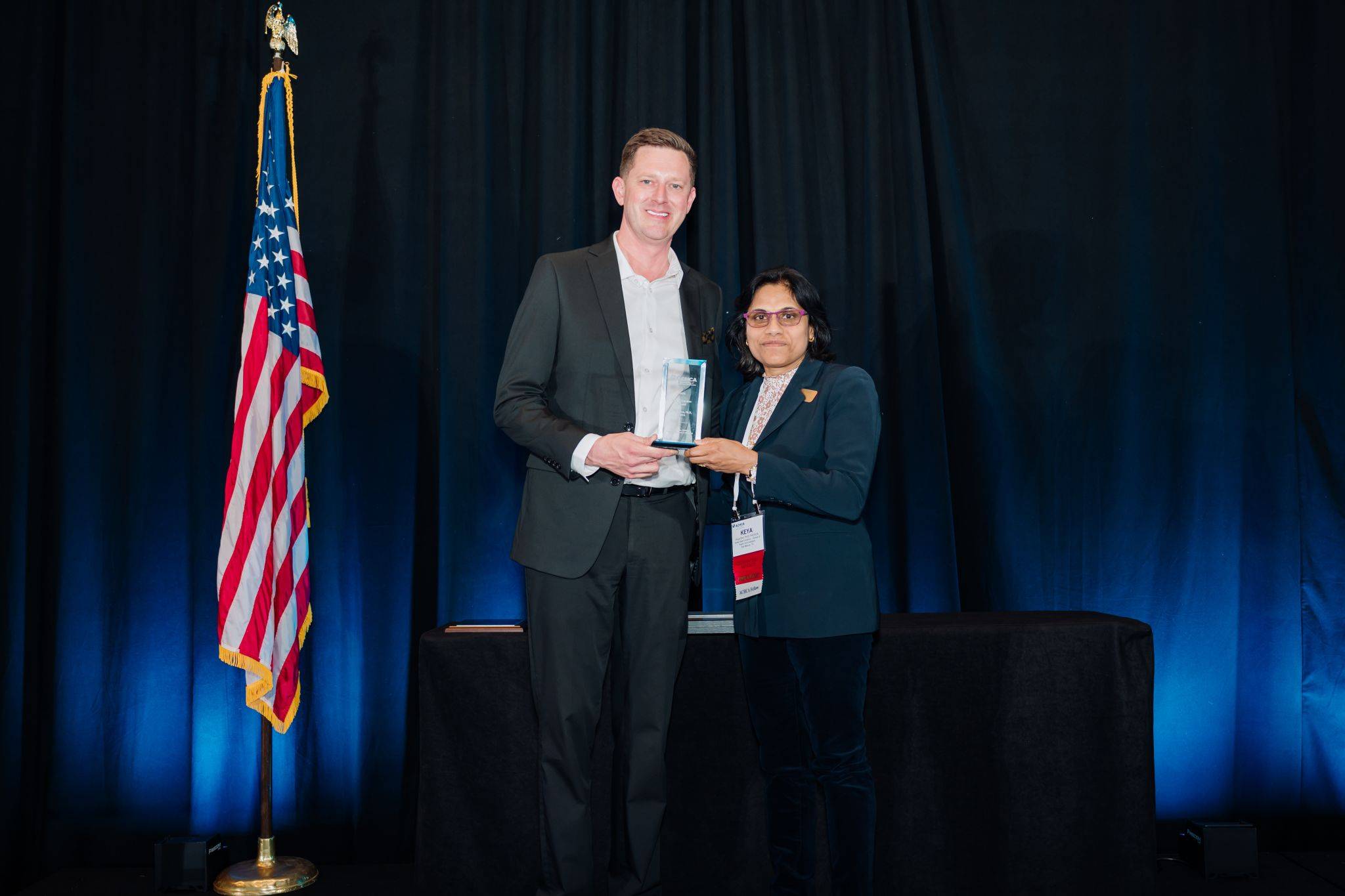 Slide congratulating Dr. Keya Sen for being recognized as the ACHCA 2026 Public Service Award