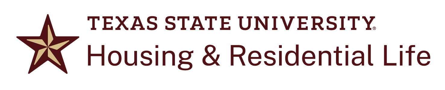 The TXST Department of Housing and Residential Life logo