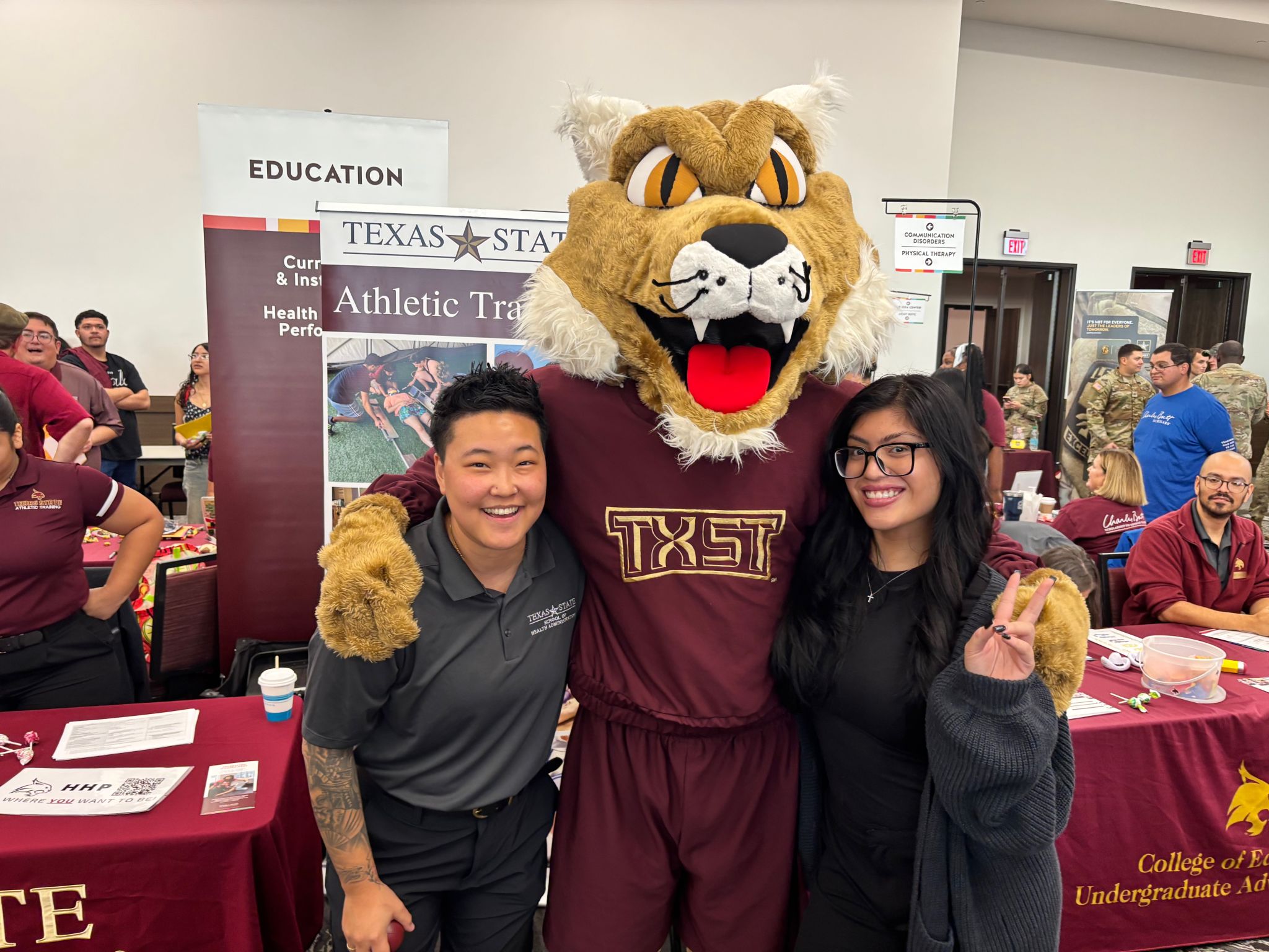 Image of students assisting at Bobcat Day