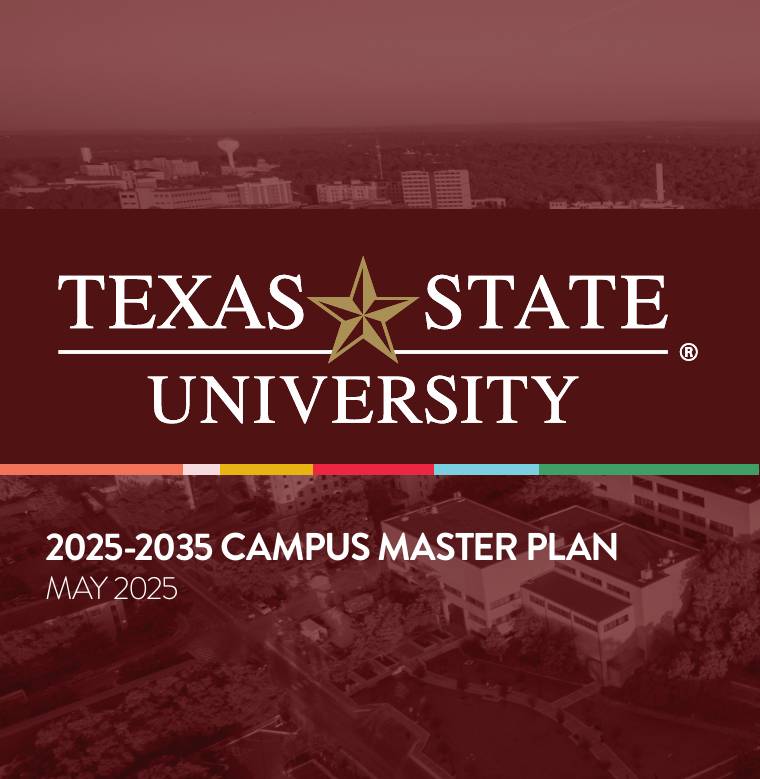 Cover page of the Texas State University Master Plan